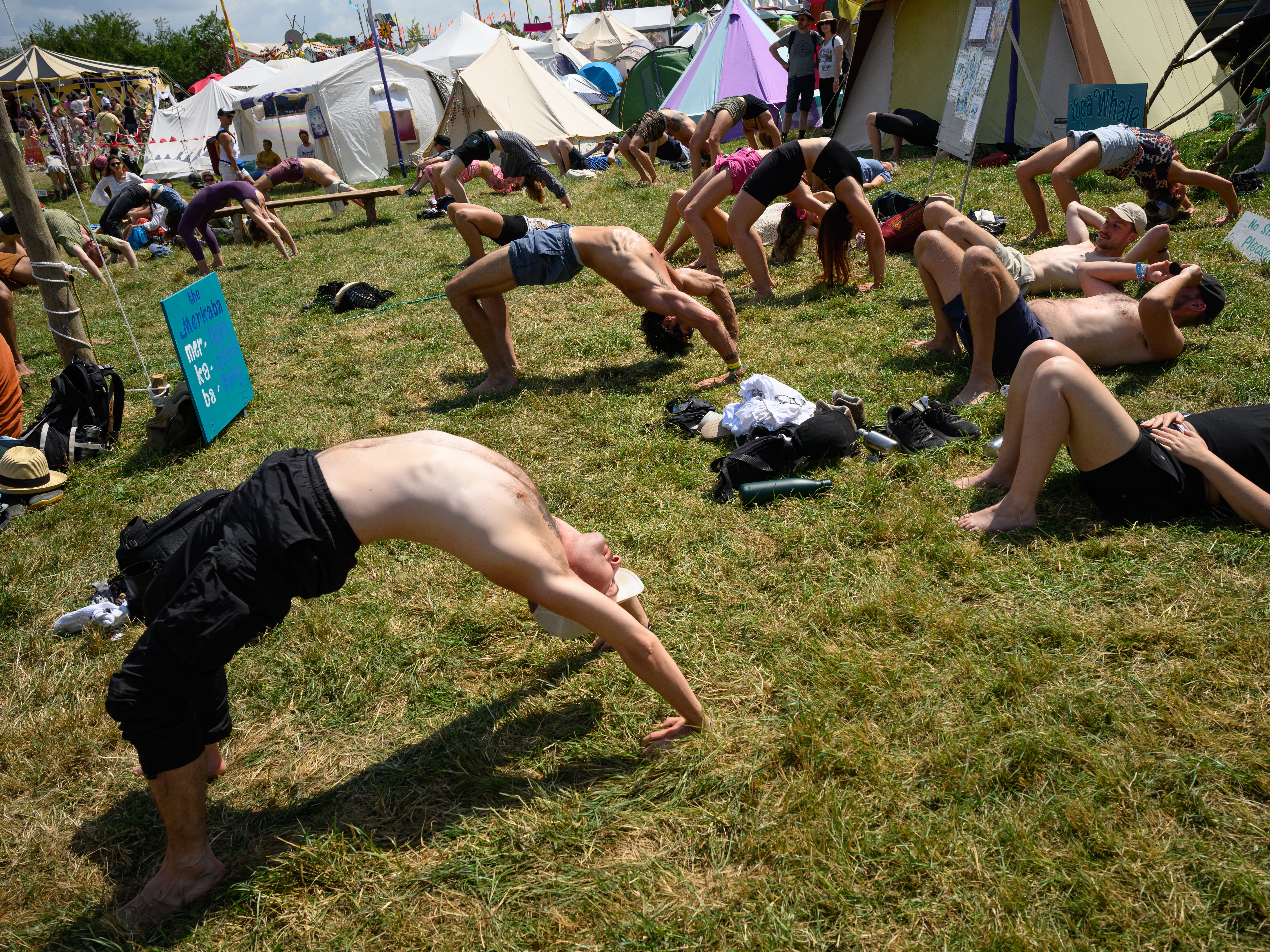 Yoga at Glastonbury