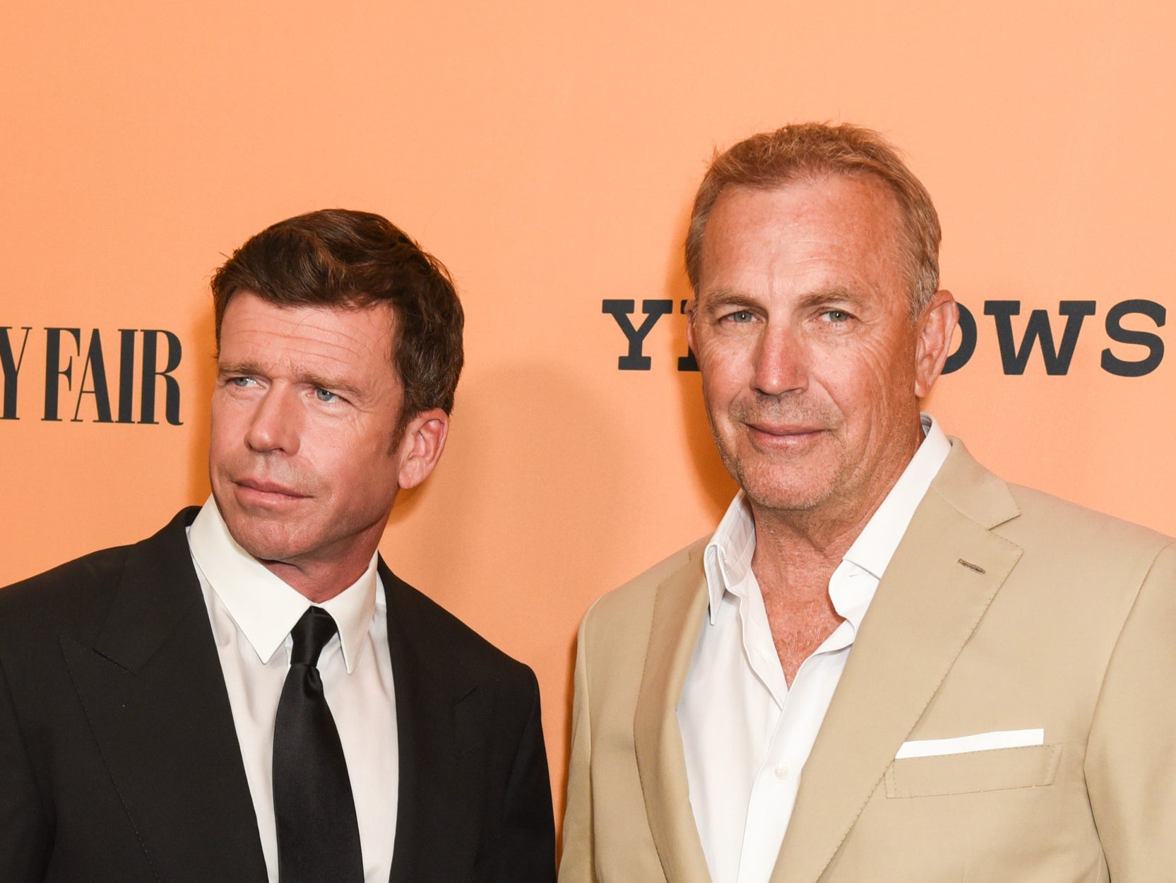 Taylor Sheridan (left) and Kevin Costner