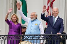 Human rights in the air, millet and mushrooms on the plates at the White House dinner for India