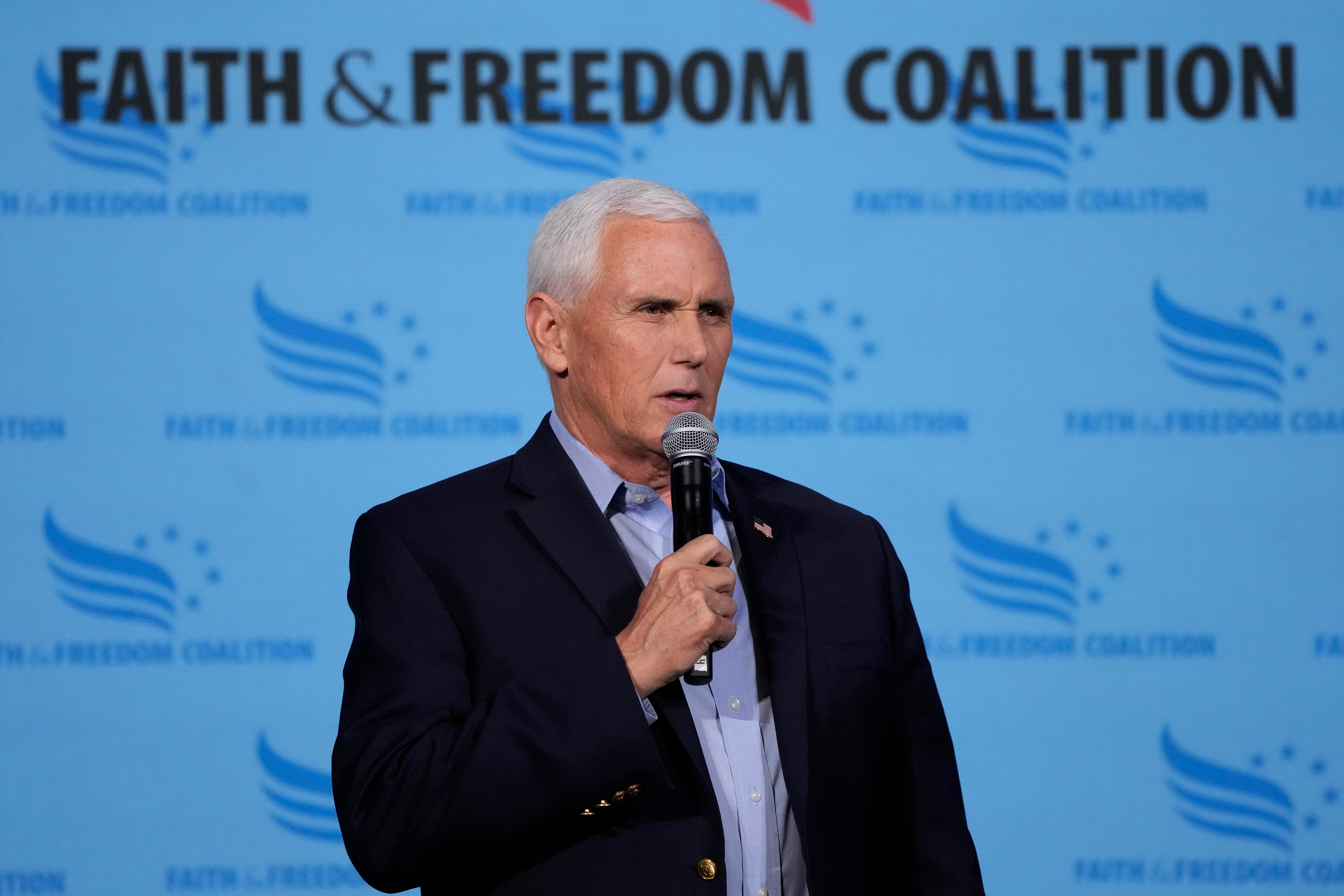 Mike Pence calls for 15-week abortion ban on eve of anniversary of Roe being overturned