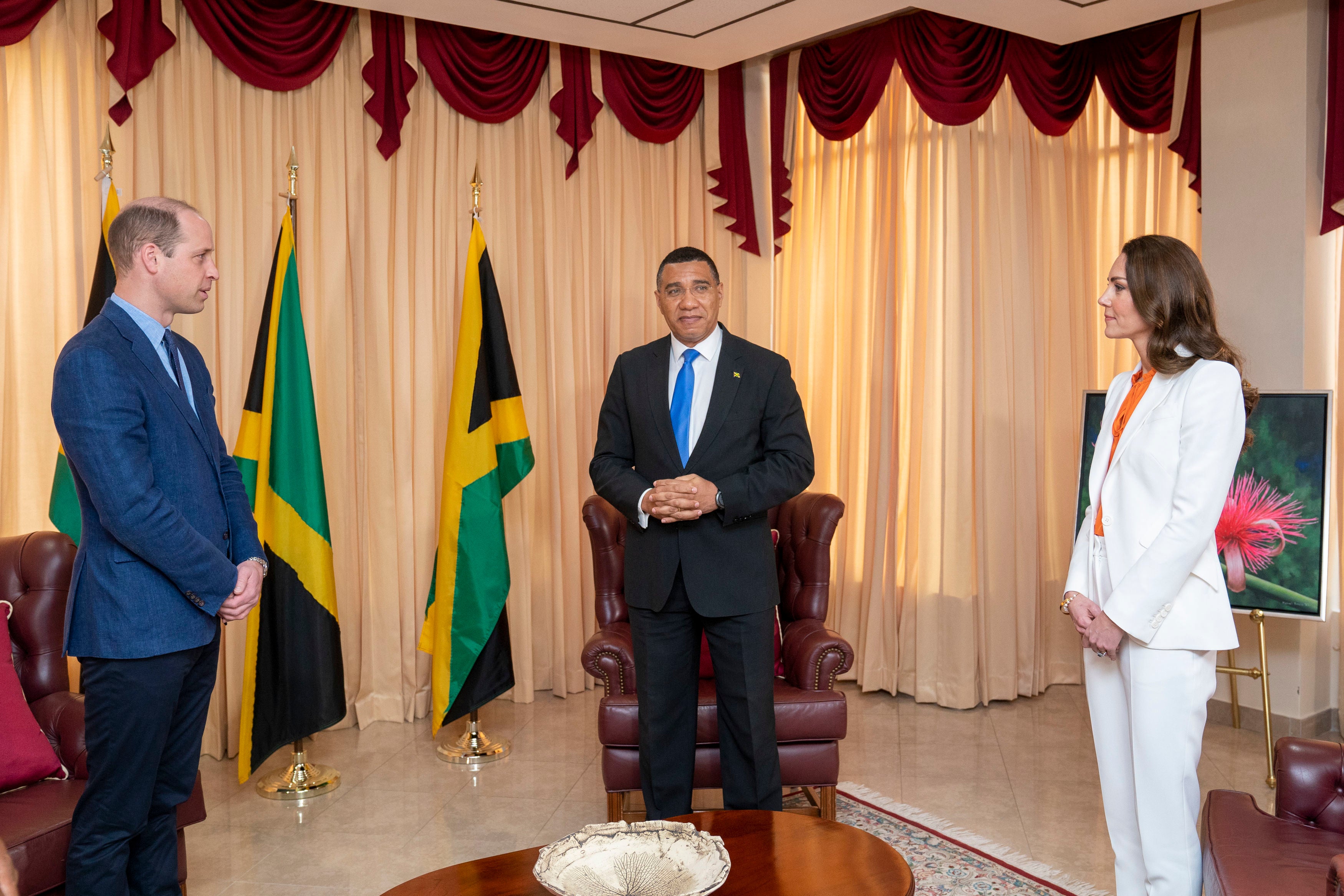 March 2022: Moments after Jamaican PM Andrew Holness told Prince William that the nation will be “moving on” and becoming a republic