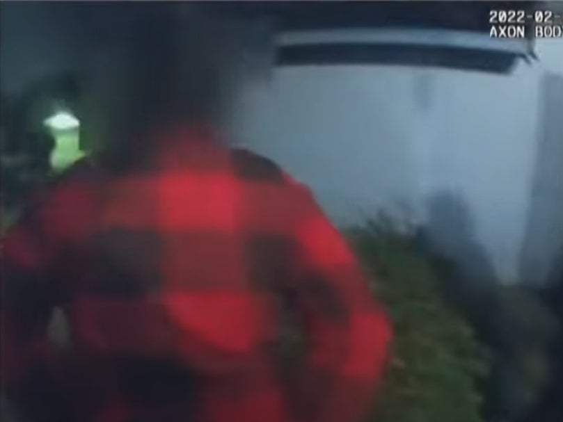 A screengrab from the body cam footage released by Sacramento Police Department, as part of an audit into over 100 complaints against its officers