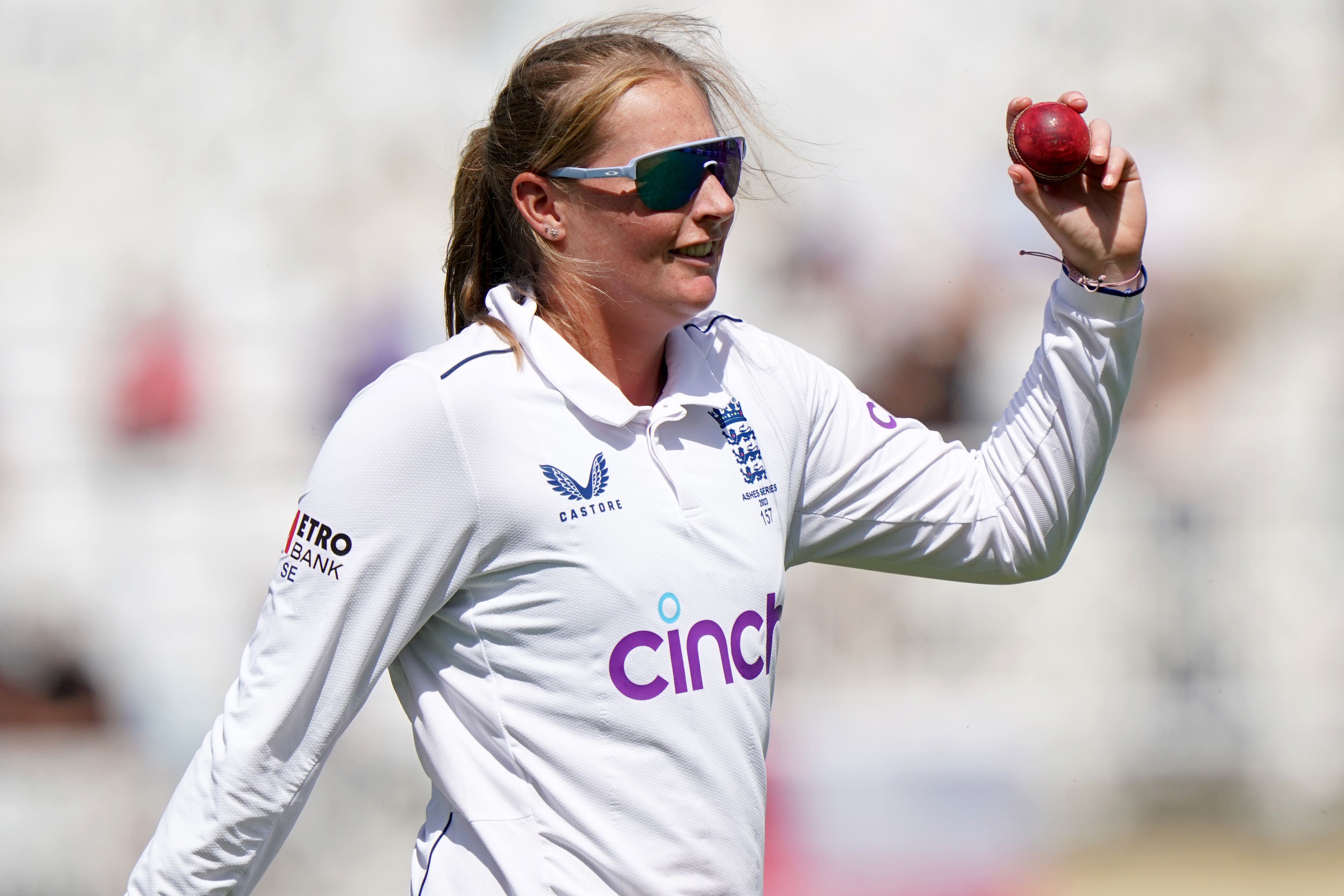 Sophie Ecclestone finished with figures of five for 129 from 46.2 overs (Tim Goode/PA)