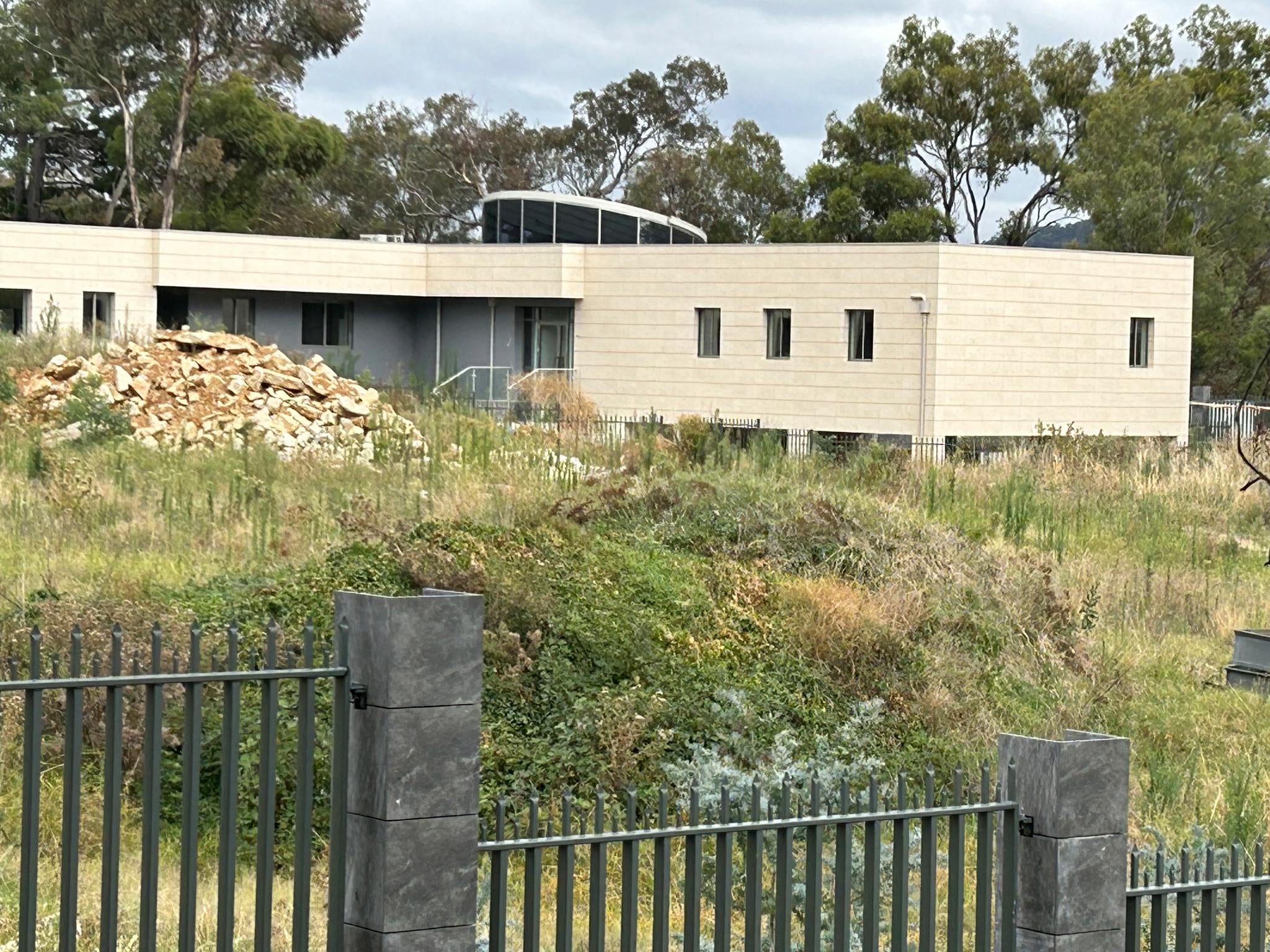 A building on the grounds of a proposed new Russian embassy near the Australian parliament in Canberra