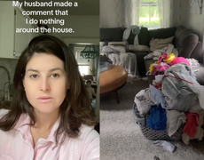 A woman stopped tidying up after her husband accused her of doing ‘nothing’. Then she filmed the results