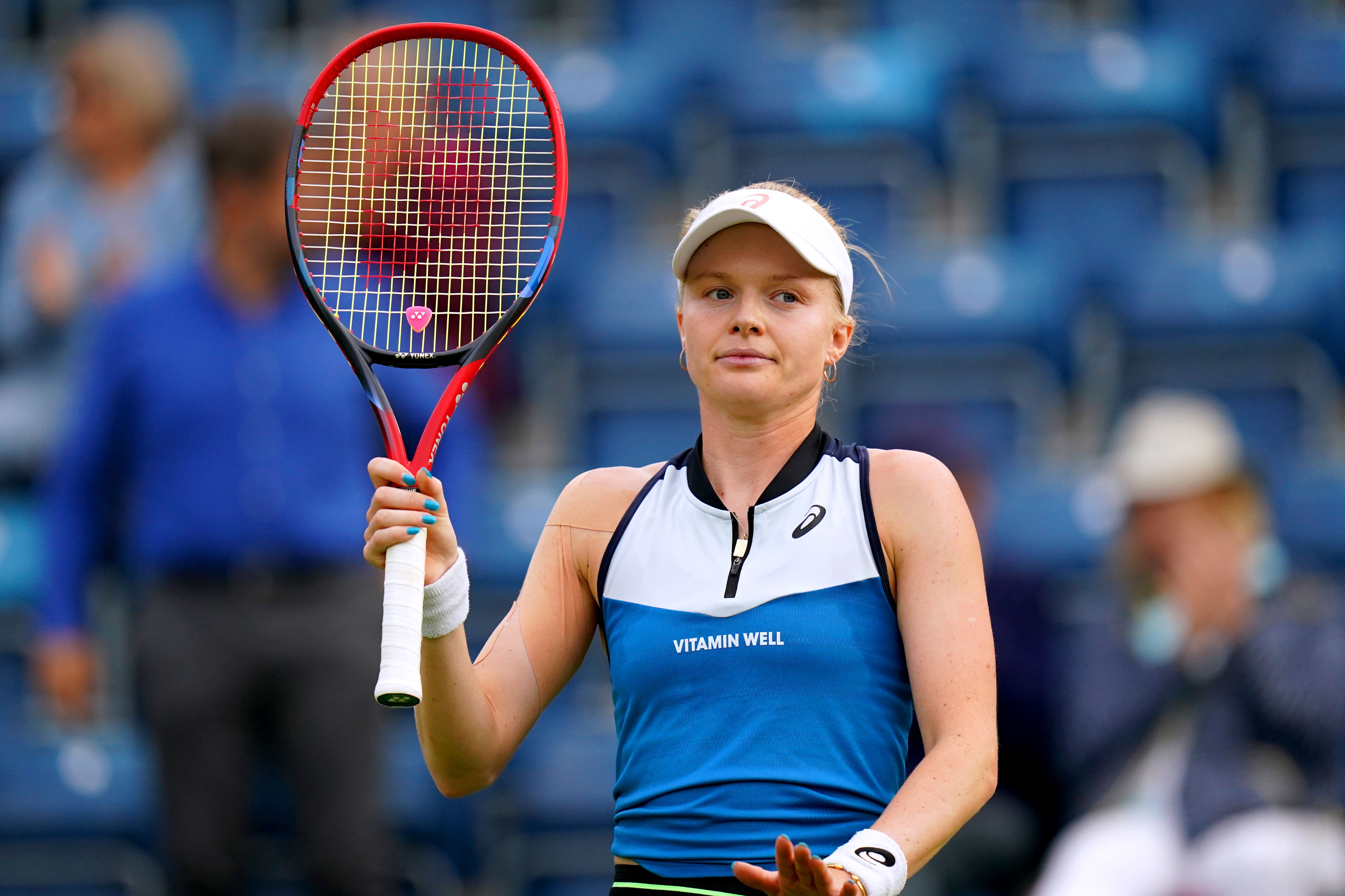 Harriet Dart was beaten by Anastasia Potapova in Birmingham (Jacob King/PA)