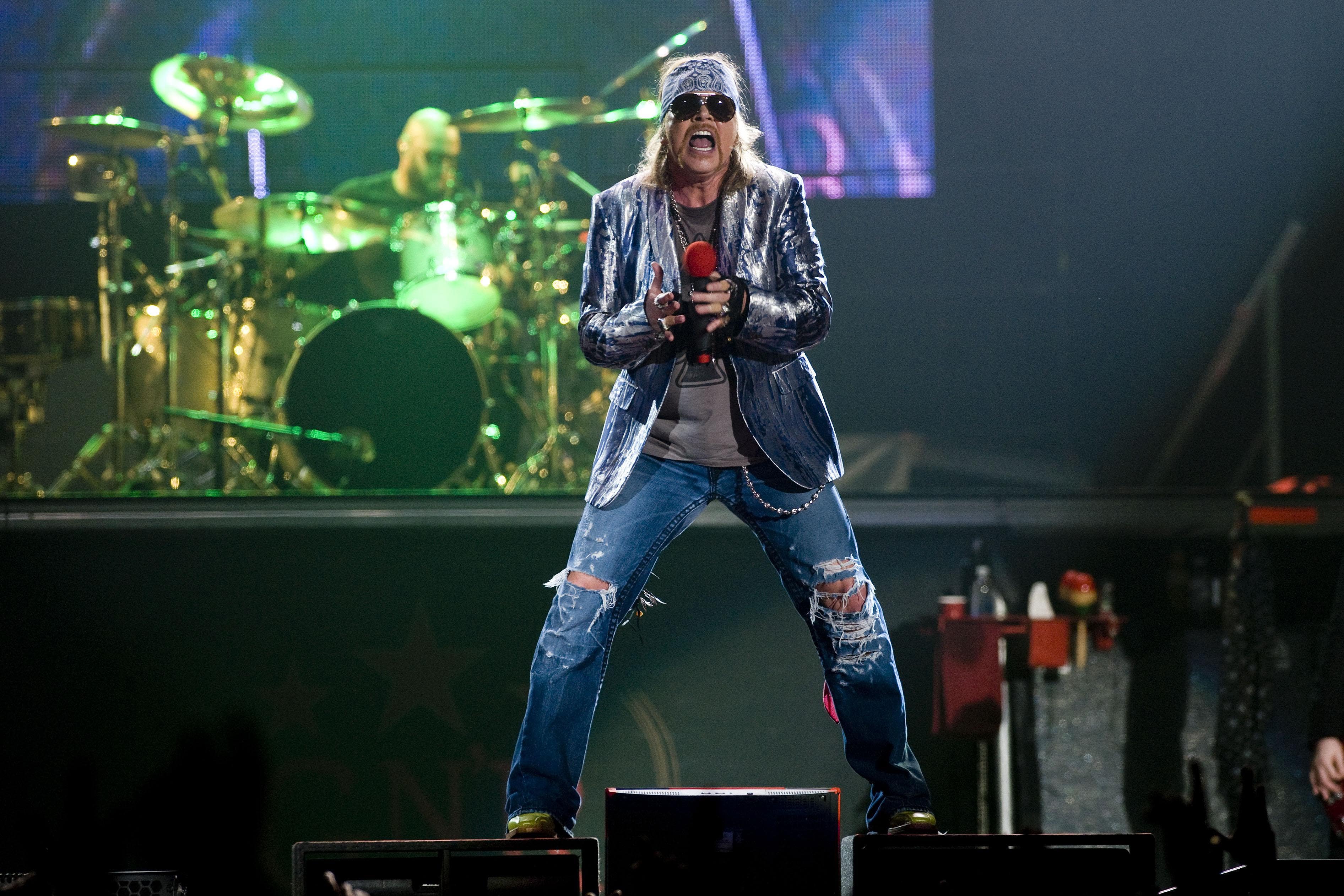 Guns N’ Roses to headline Glastonbury on Saturday in debut festival performance (Ian West/PA)