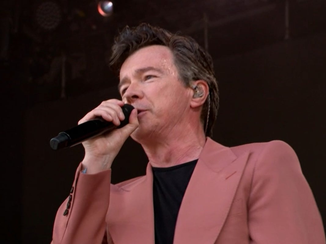 Rick Astley at Glastonbury 2023