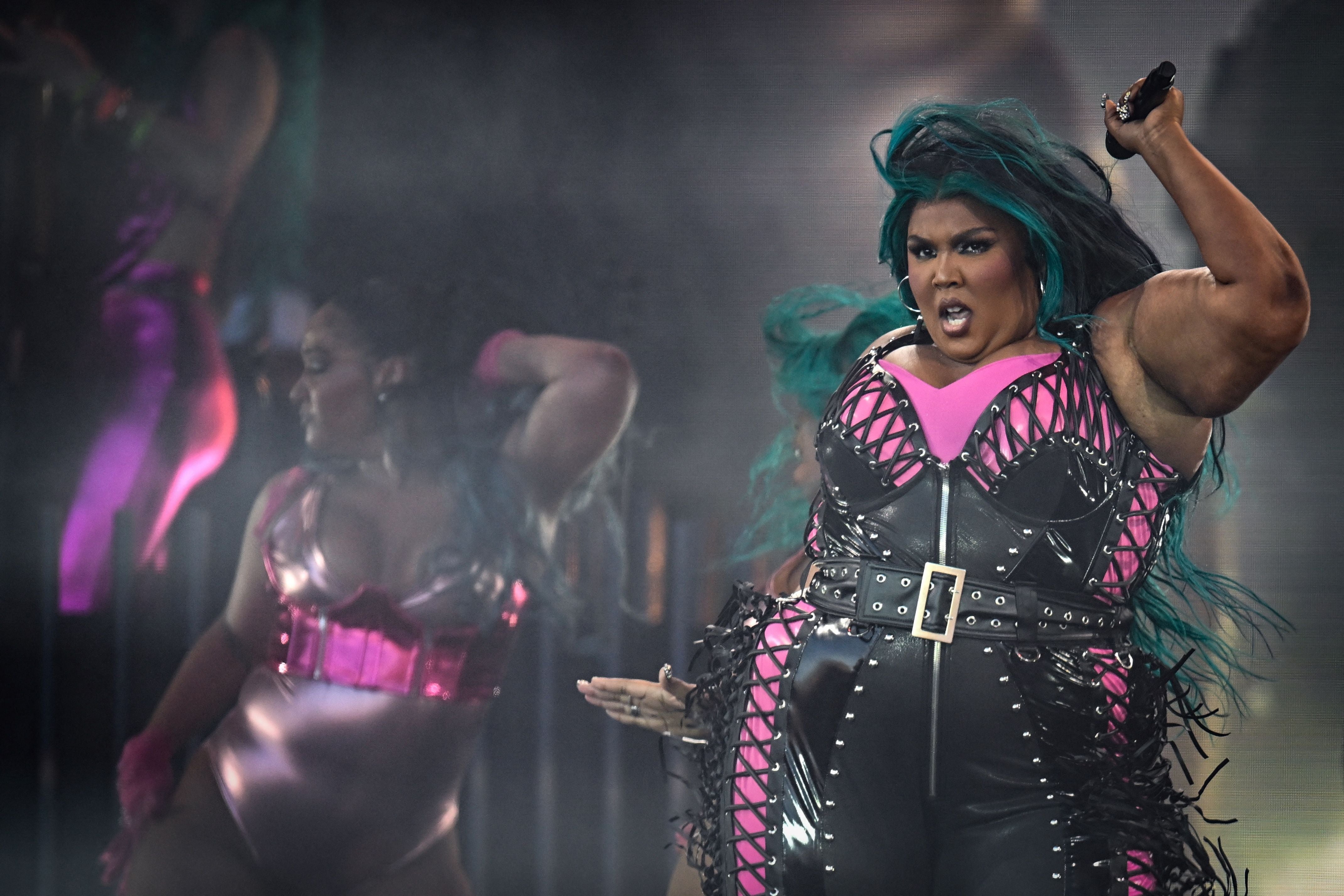 Lizzo performs at Glastonbury festival earlier this year