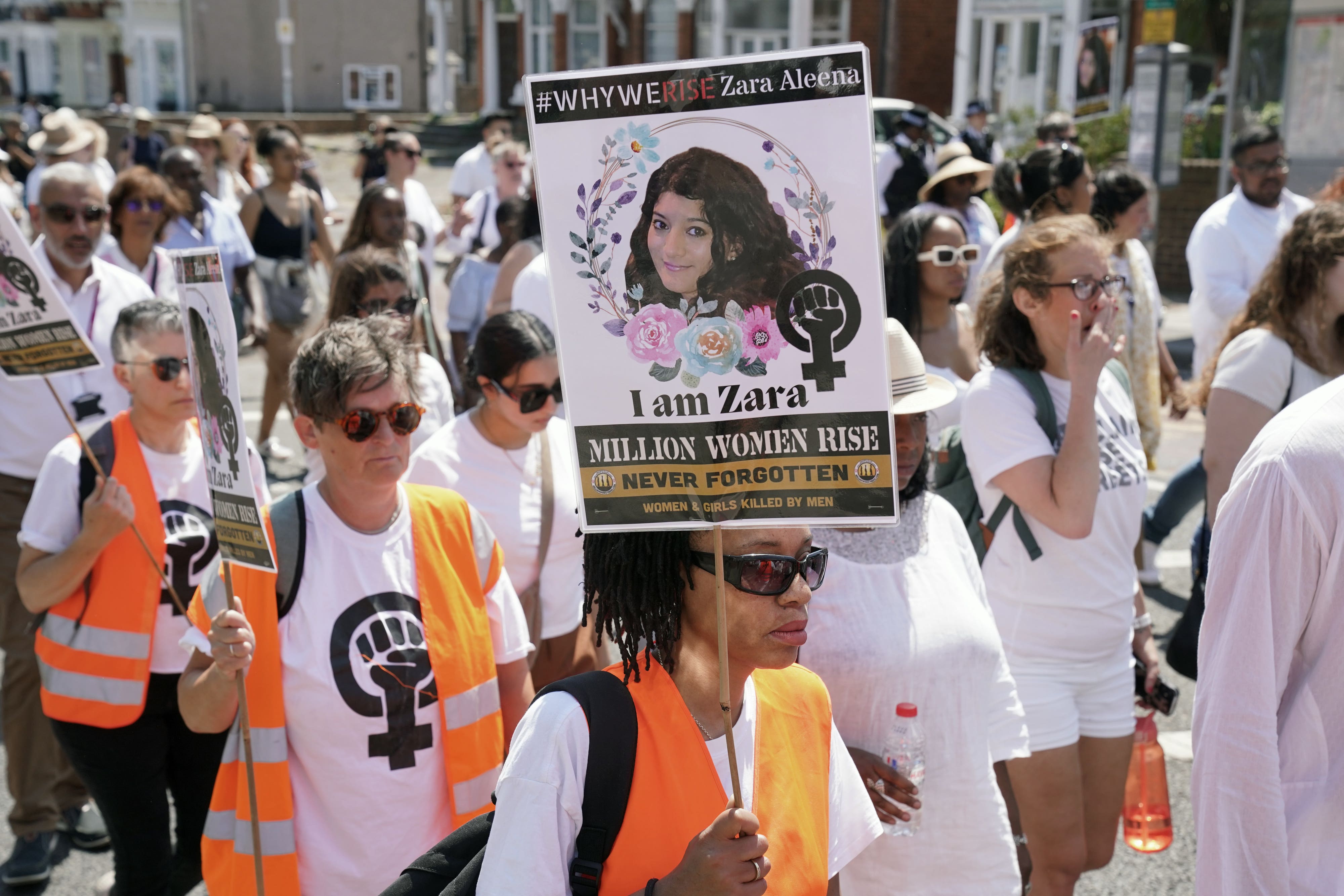 Family and friends take part in a silent vigil (Jonathan Brady/PA)