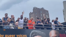 Celebrities spotted on floats at NYC Pride 2023