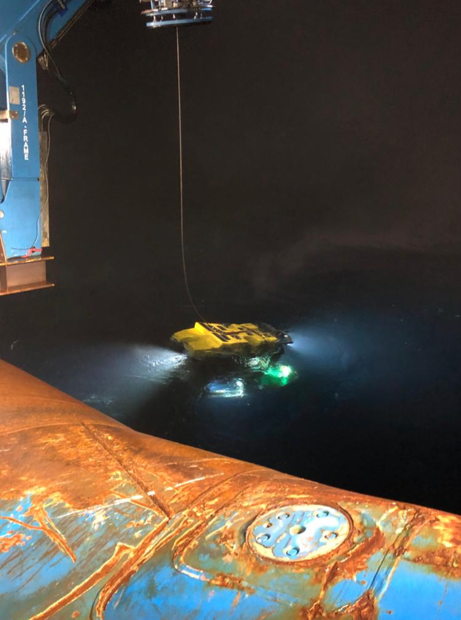 The deep-sea robot was launched on its fourth dive on Sunday