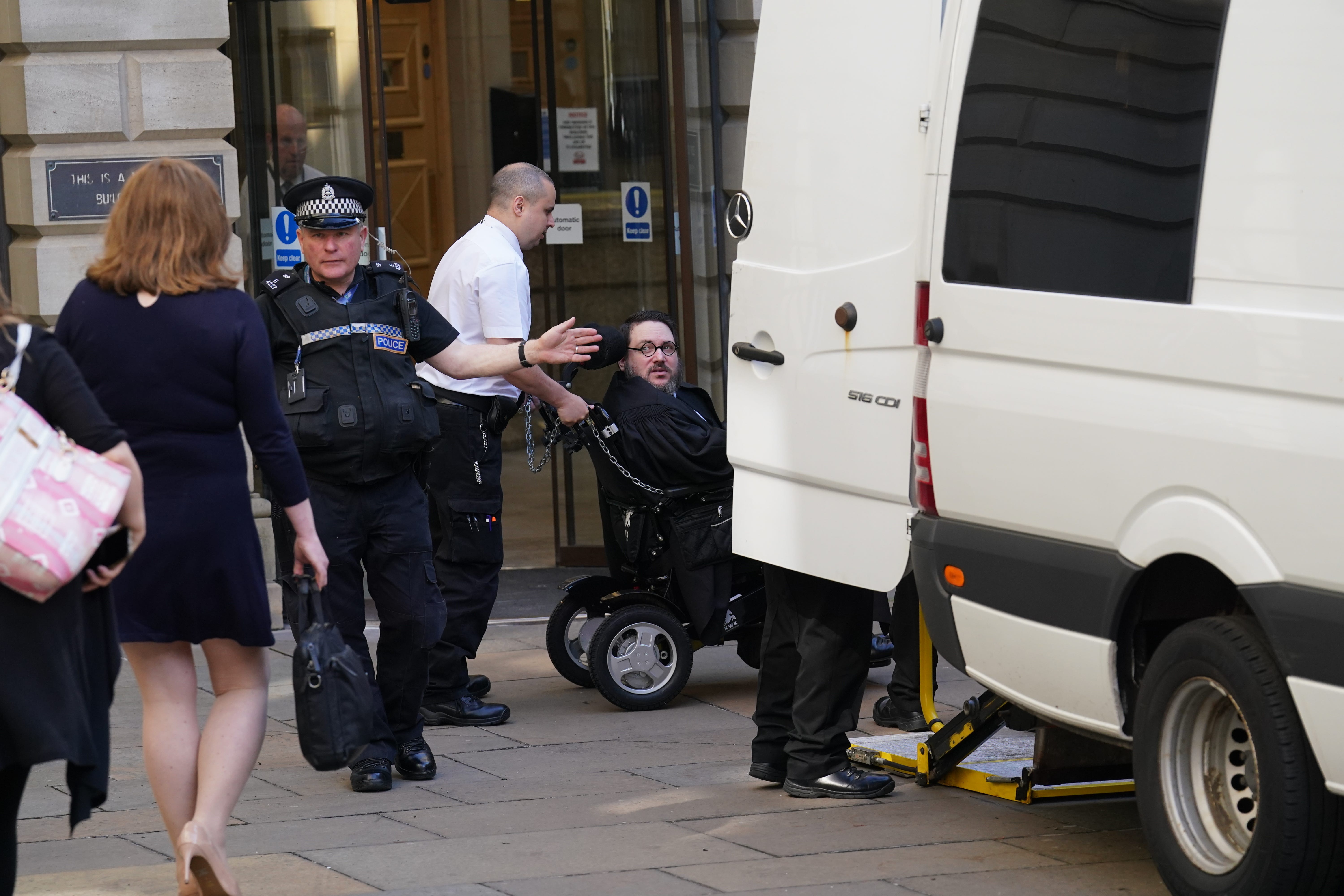 Nicholas Rossi arrives at court for his extradition hearing (Andrew Milligan/PA)