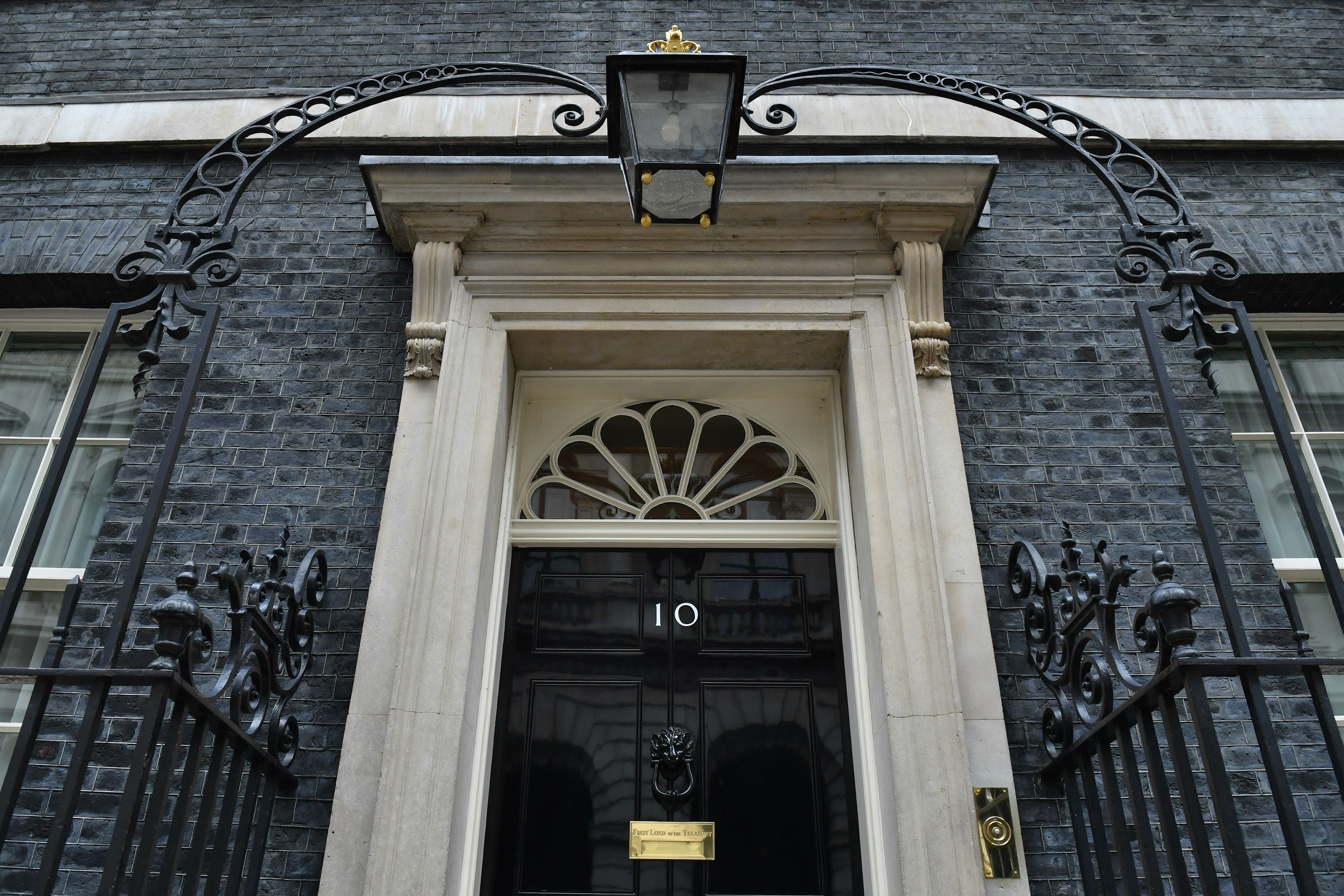 The front door of number 10 Downing Street
