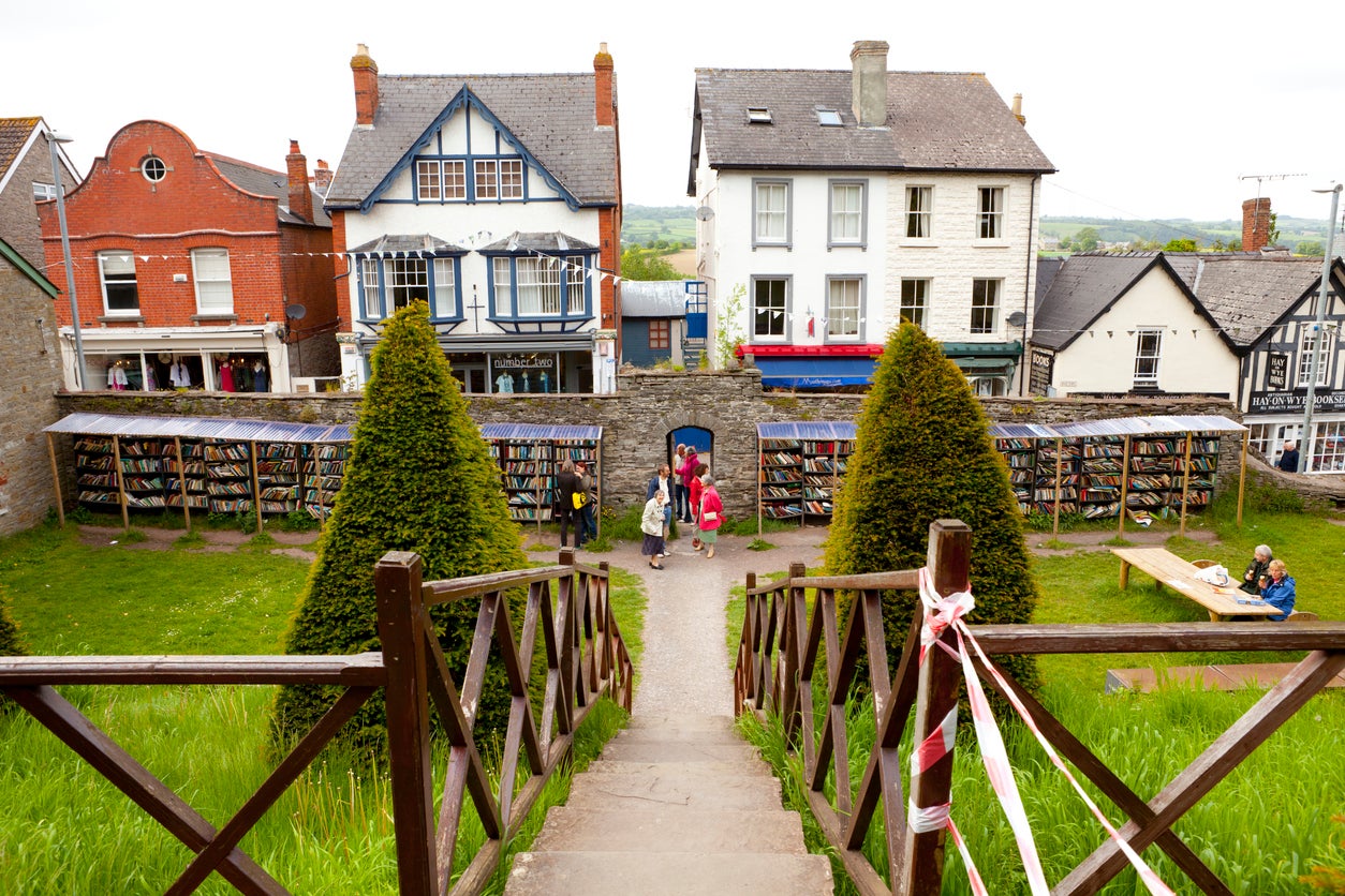 Locals from Hay-on-Wye spotted the 10ft toblerone steel formation