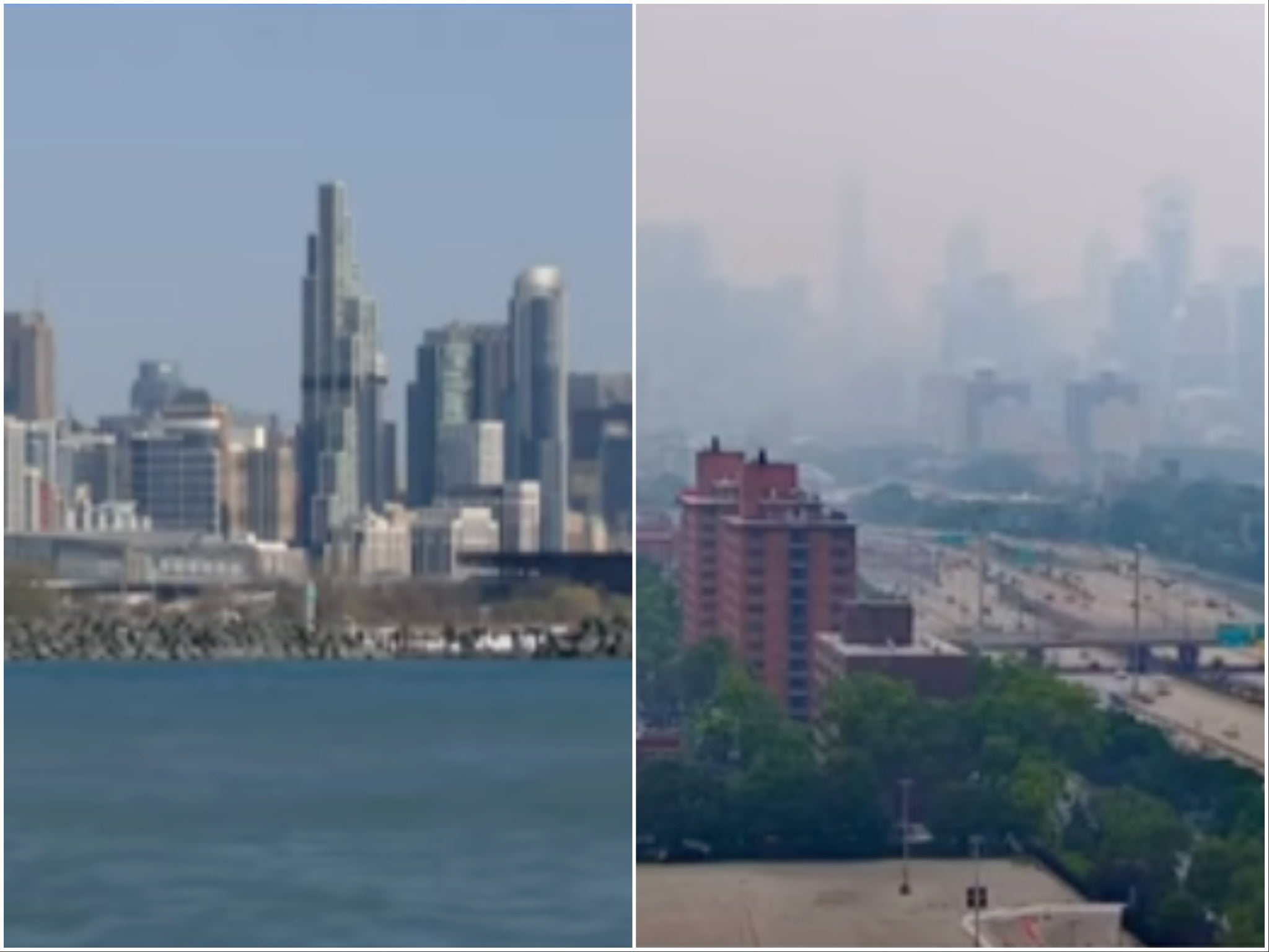 Chicago has seen worsening air quality because of the smoke coming from the Canadian wildfires