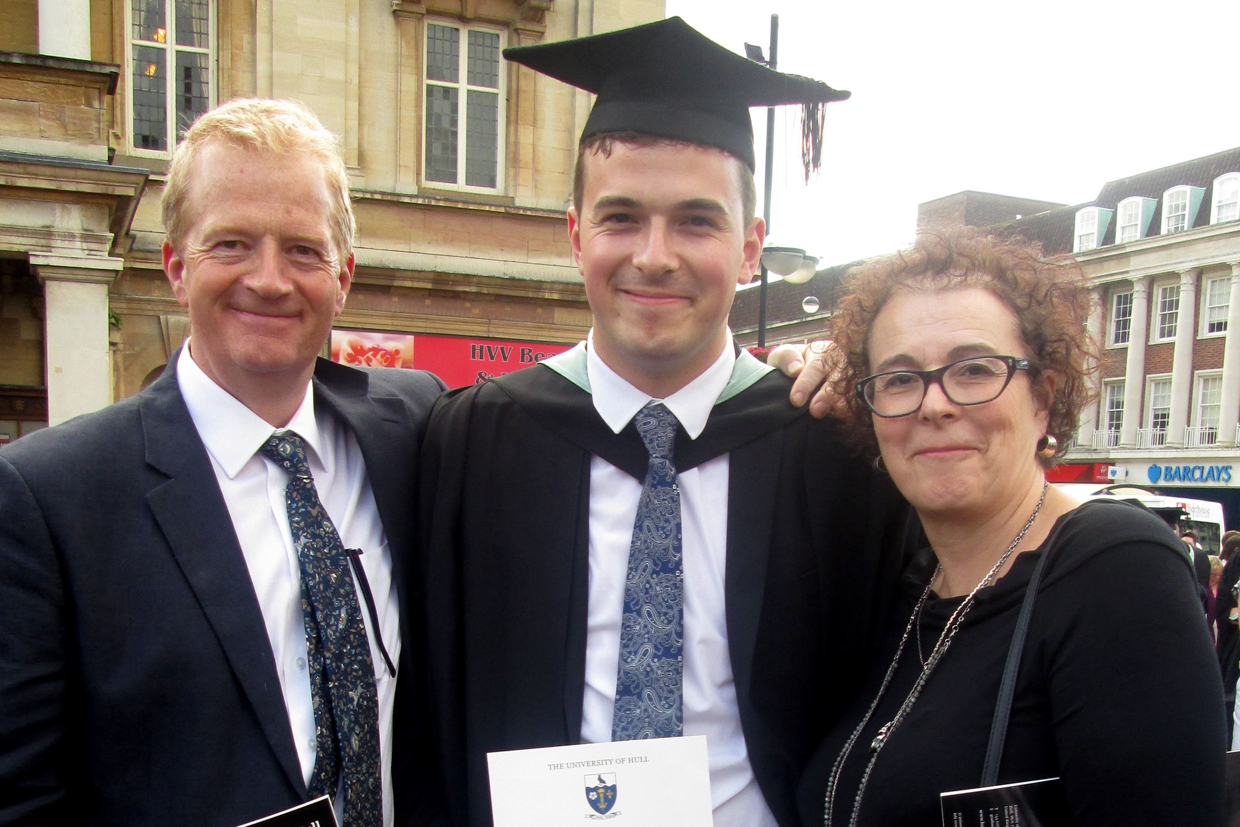 Liz and Charles Ritchie with their son Jack who took his own life in 2017 (Gambling with Lives/PA)