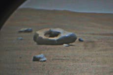 Nasa rover spots bizarre donut shaped rock on Mars