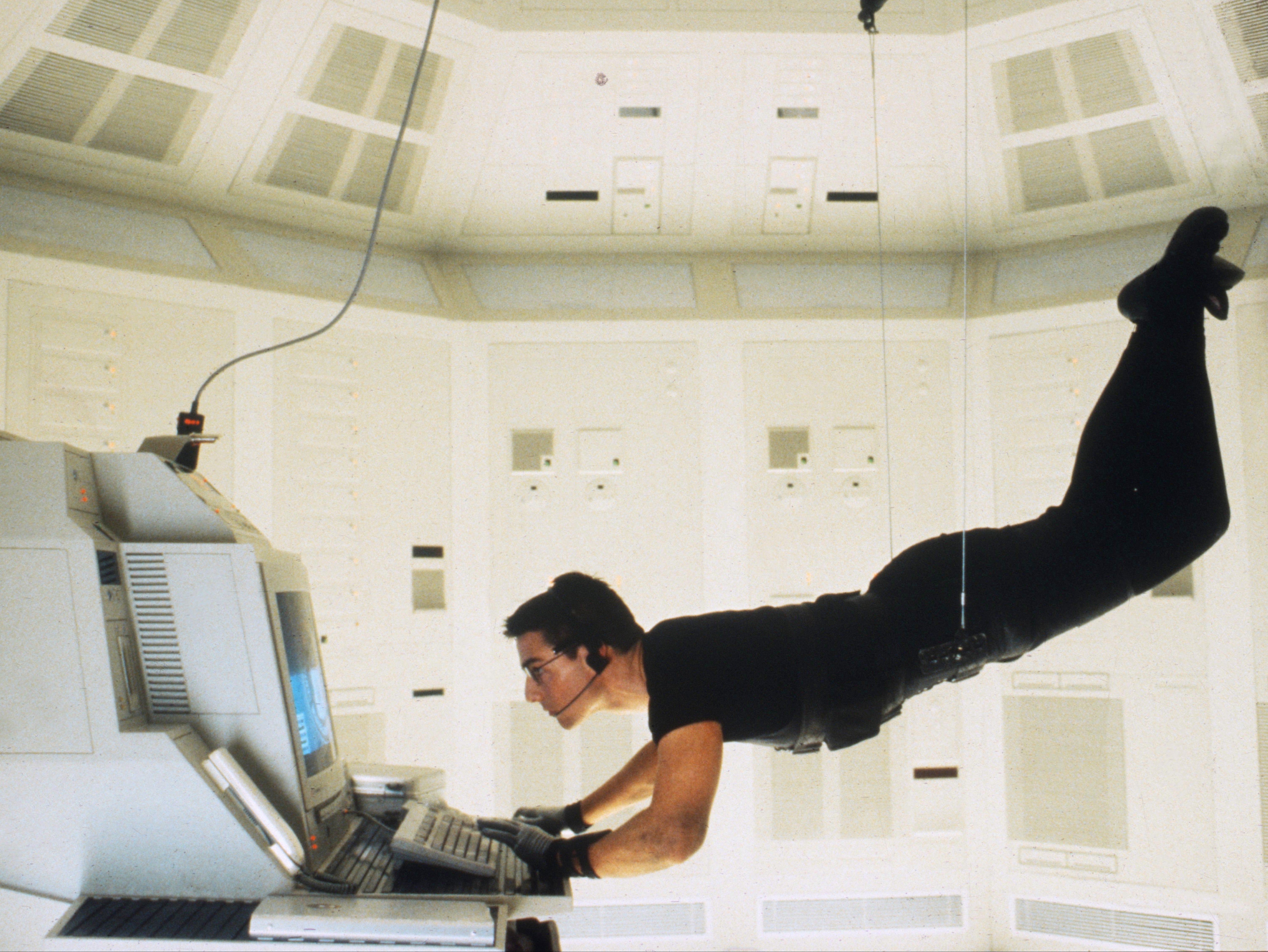 Cruise as Ethan Hunt in the first ‘Mission: Impossible’ film in 1996, directed by Brian De Palma