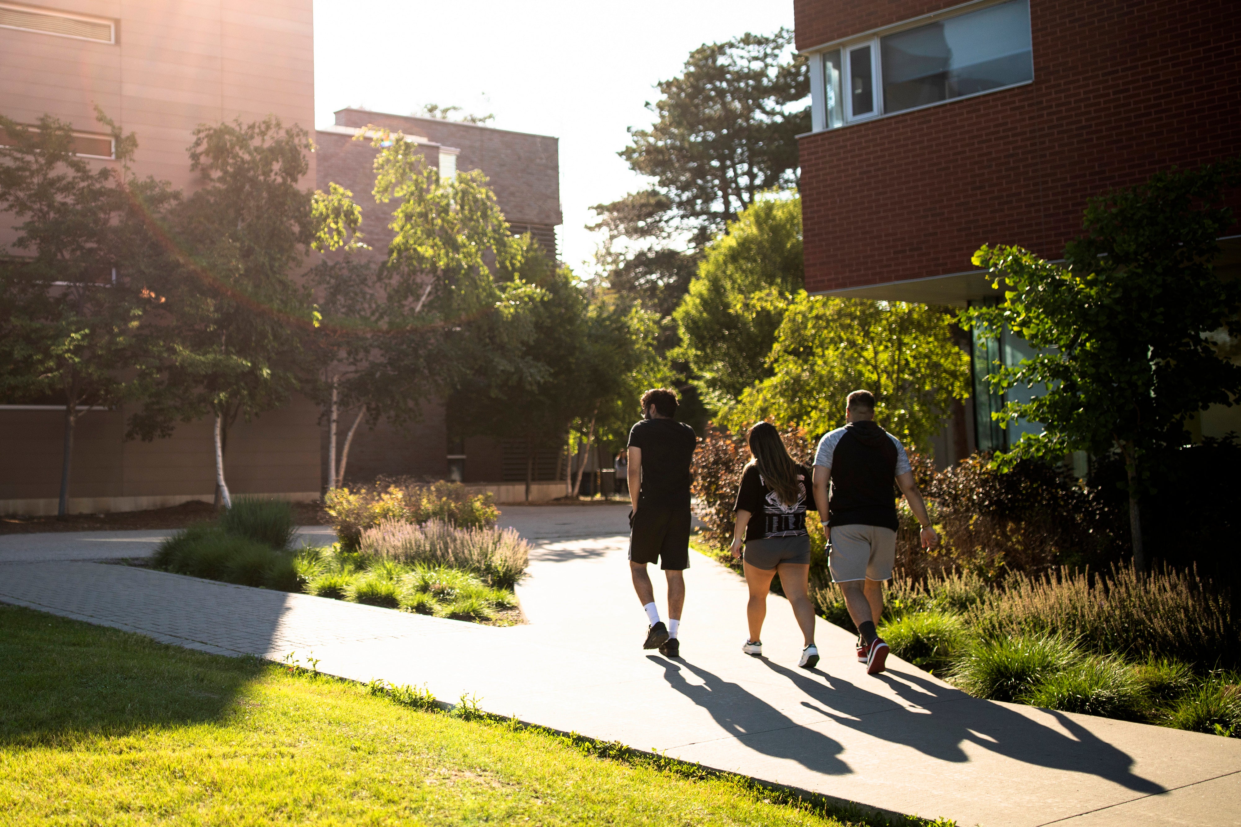 A file photo shows students on the University of Waterloo