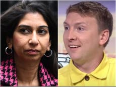 Joe Lycett tells Suella Braverman to ‘ignore the haters’ as Rwanda deal blocked by court