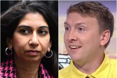 Joe Lycett tells Suella Braverman to ‘ignore the haters’ as Rwanda deal blocked by court