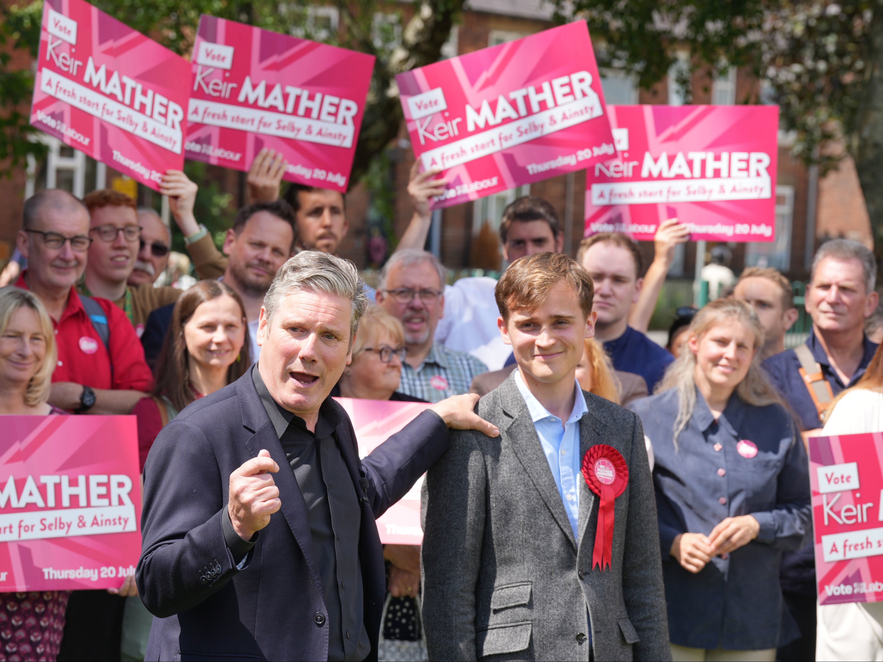 Labour leader Sir Keir Starmer and Keir Mather, Labour candidate for Selby