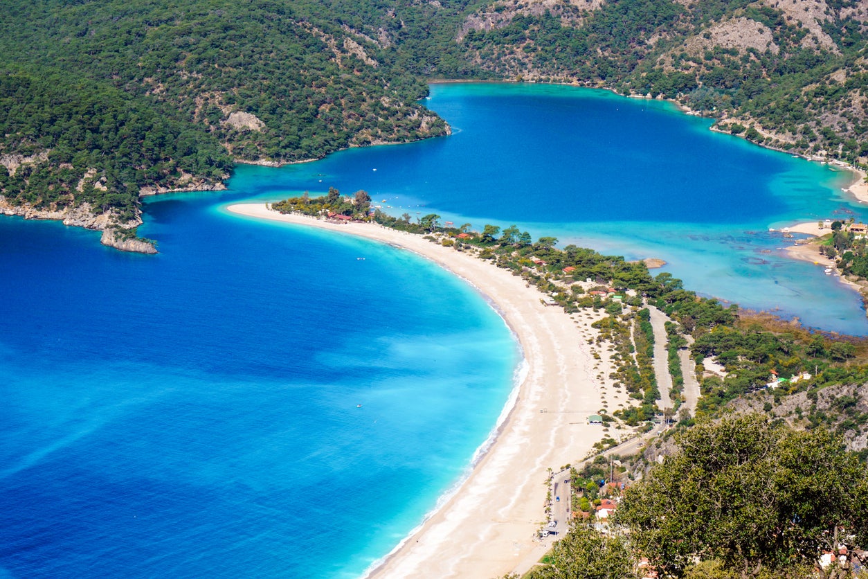 Oludeniz Beach, located in the southern part of Fethiye