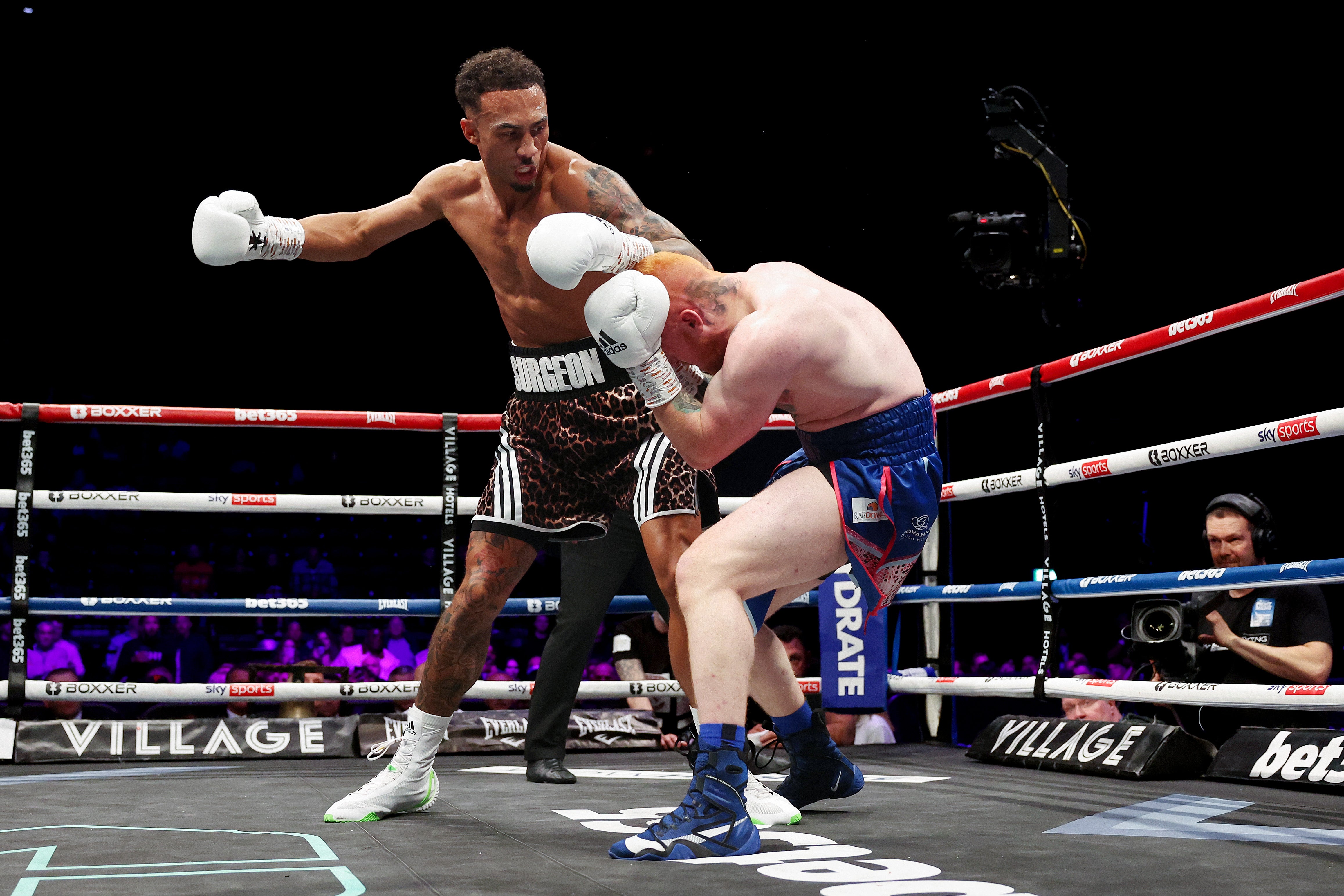 Whittaker in his most recent fight, a TKO win over Jordan Grant in May