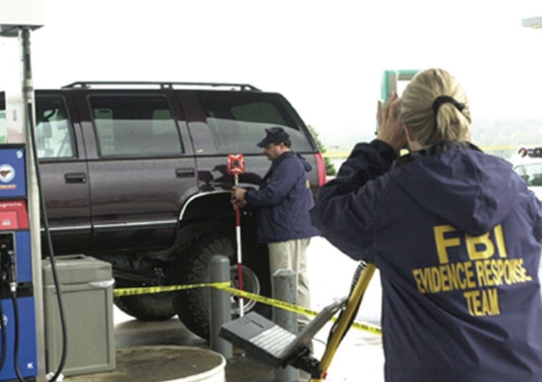 FBI officers on the scene of one of the shootings