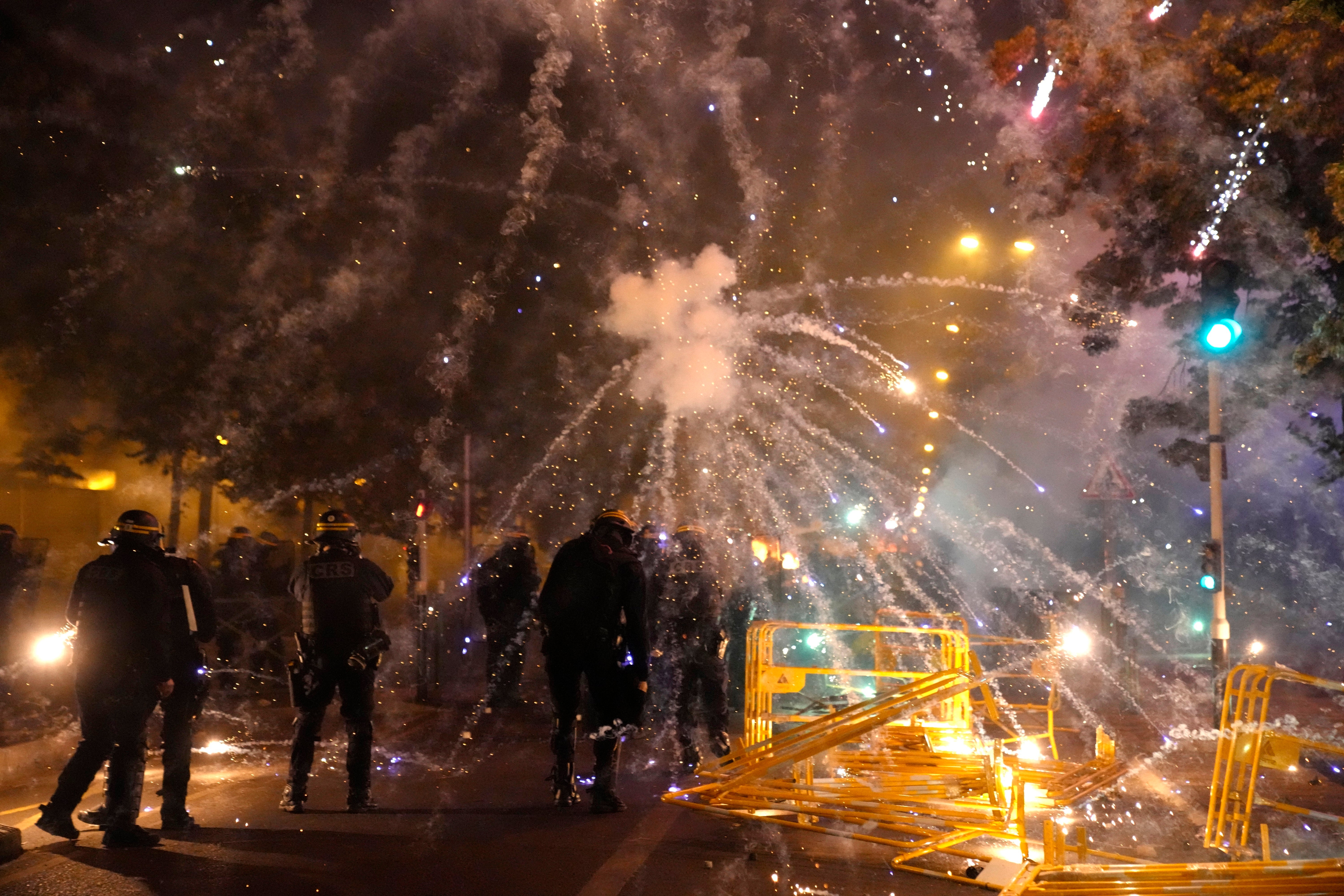 Police forces clash with protesters in Nanterre