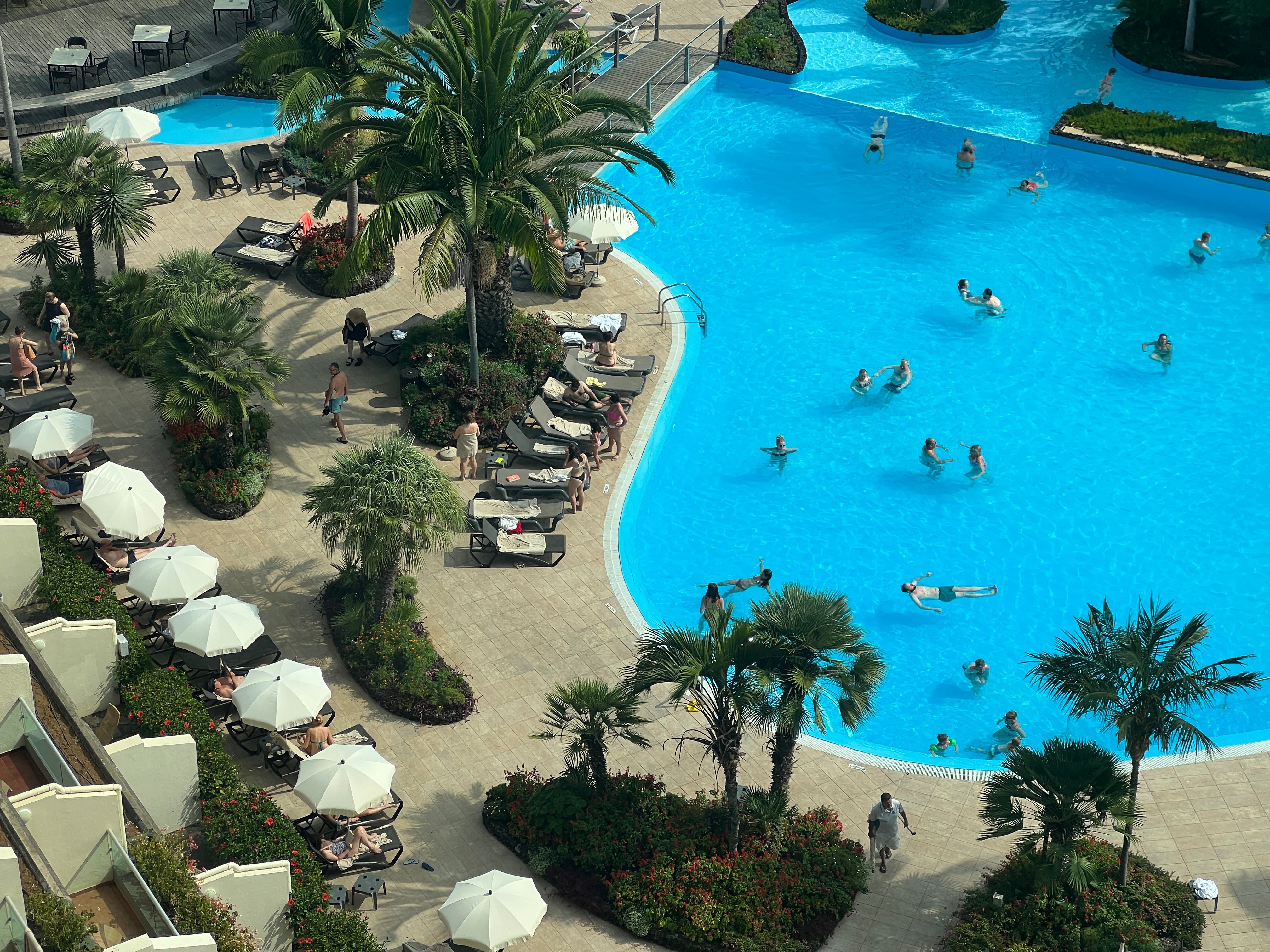 In at the deep end? Hotel pool in Funchal, Madeira