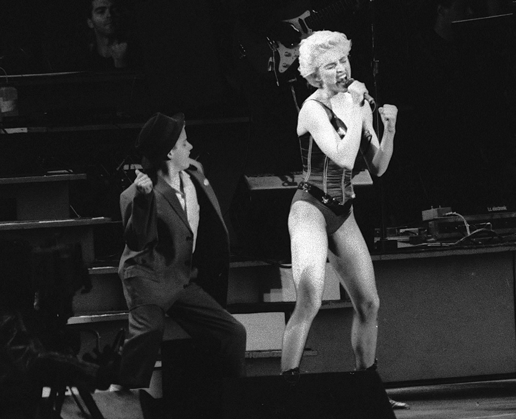 Madonna on stage in 1987