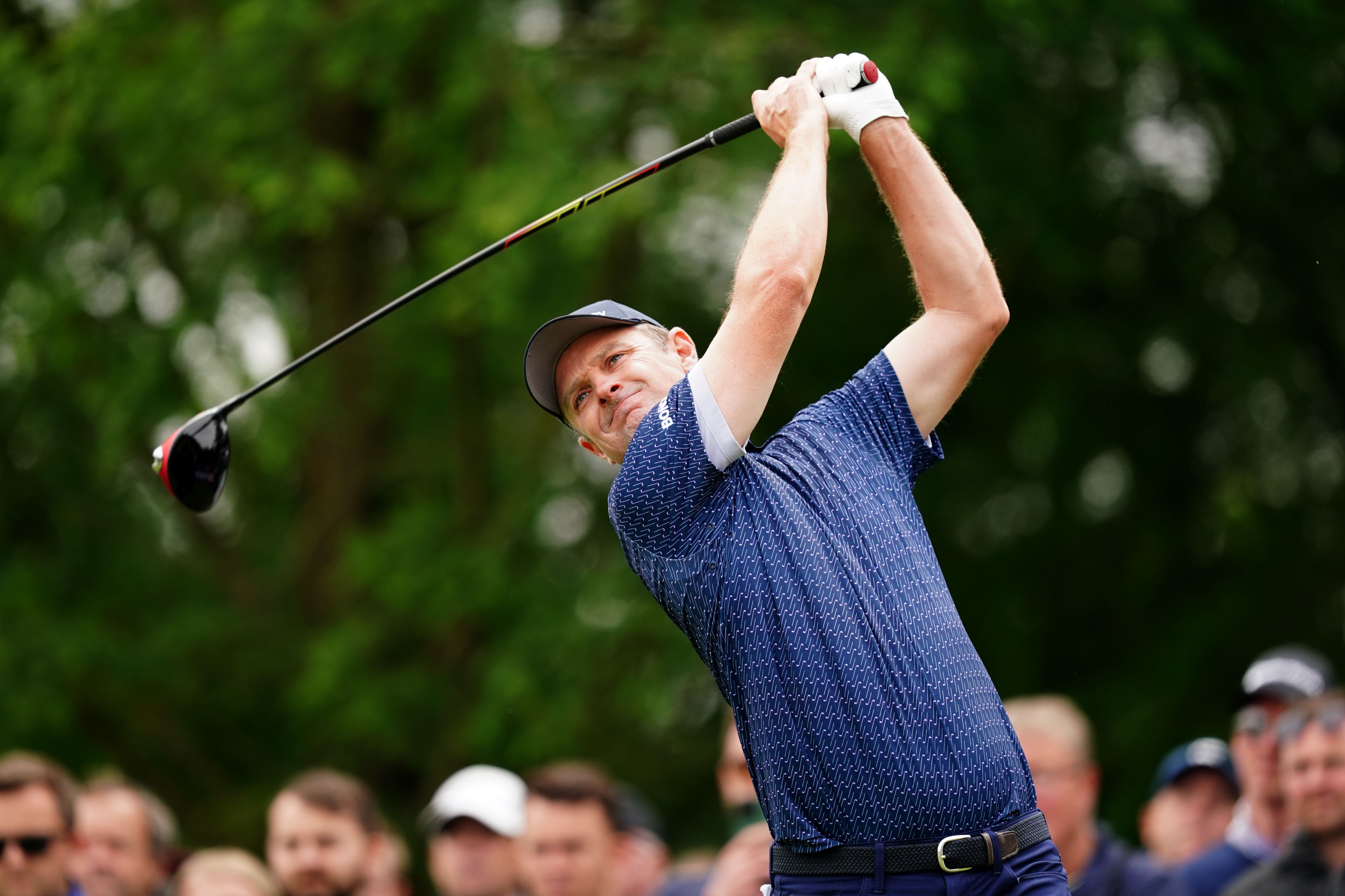 Justin Rose fought back from a terrible start to share the halfway lead in the Betfred British Masters at The Belfry (David Davies/PA)