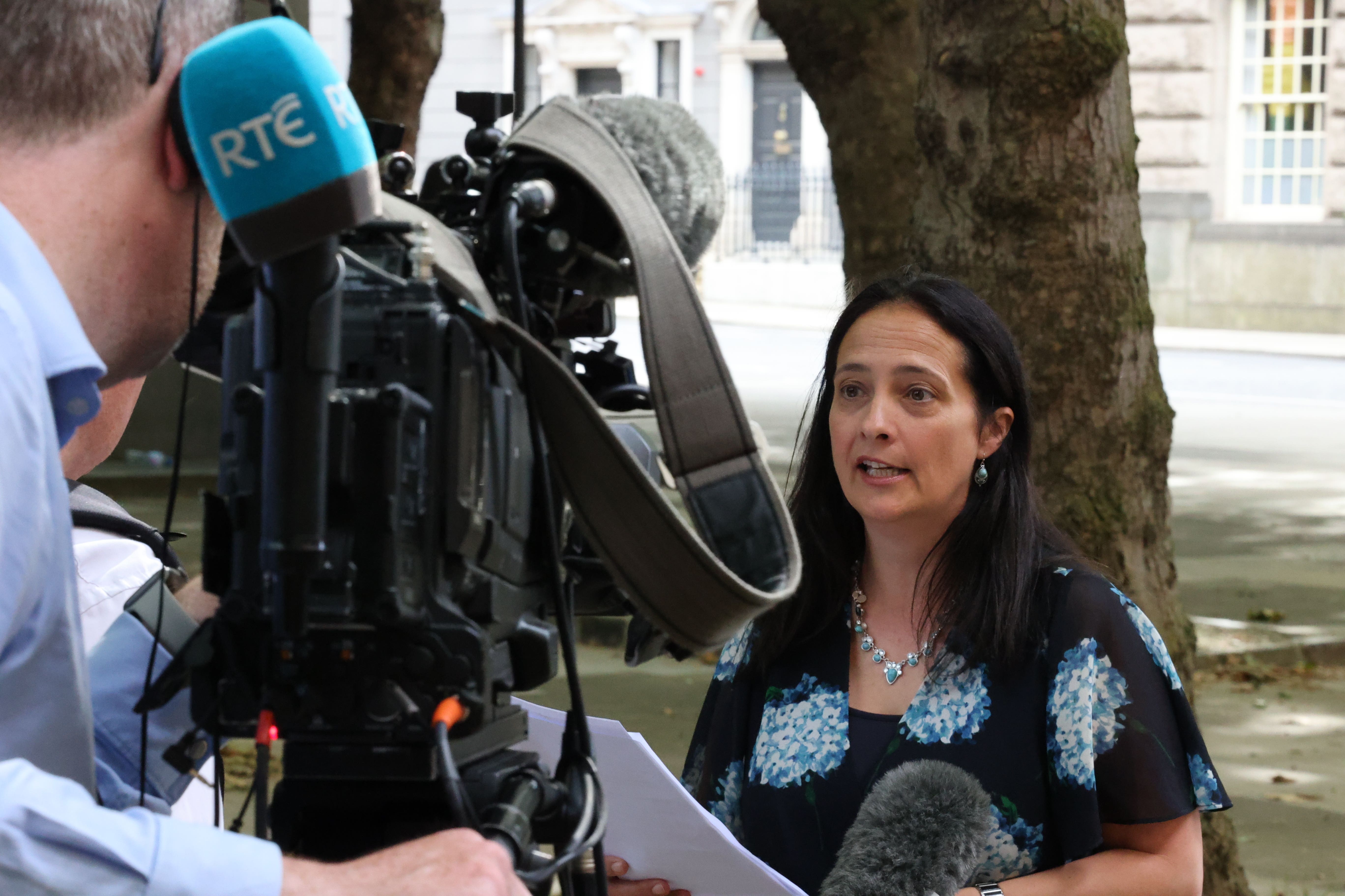 Catherine Martin, Minister for Tourism and Culture speaks to the media (PA)