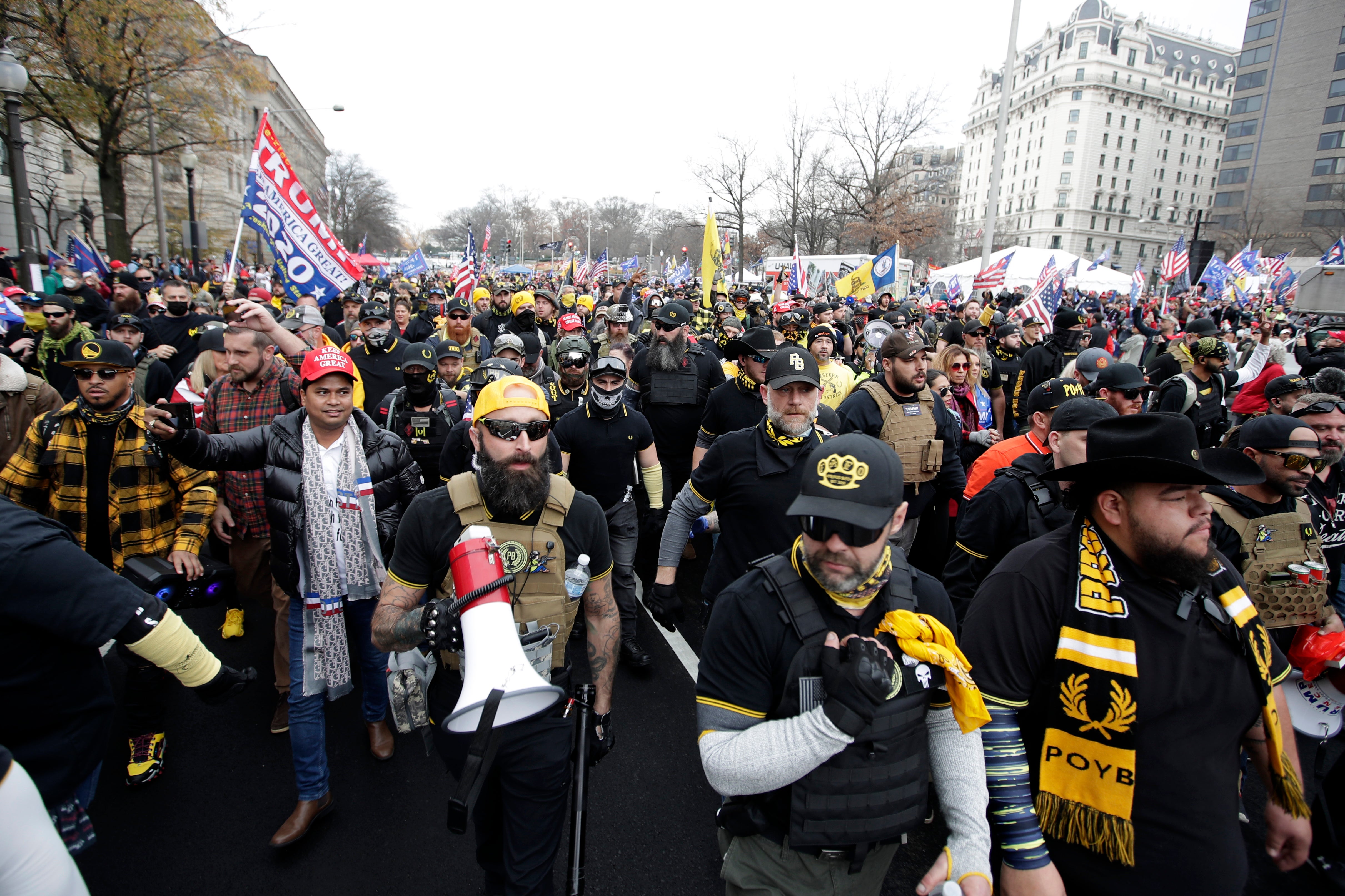 Proud Boys Banner Burning