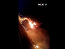 At least 25 Indian passengers die after bus catches fire: ‘Passengers were sleeping’