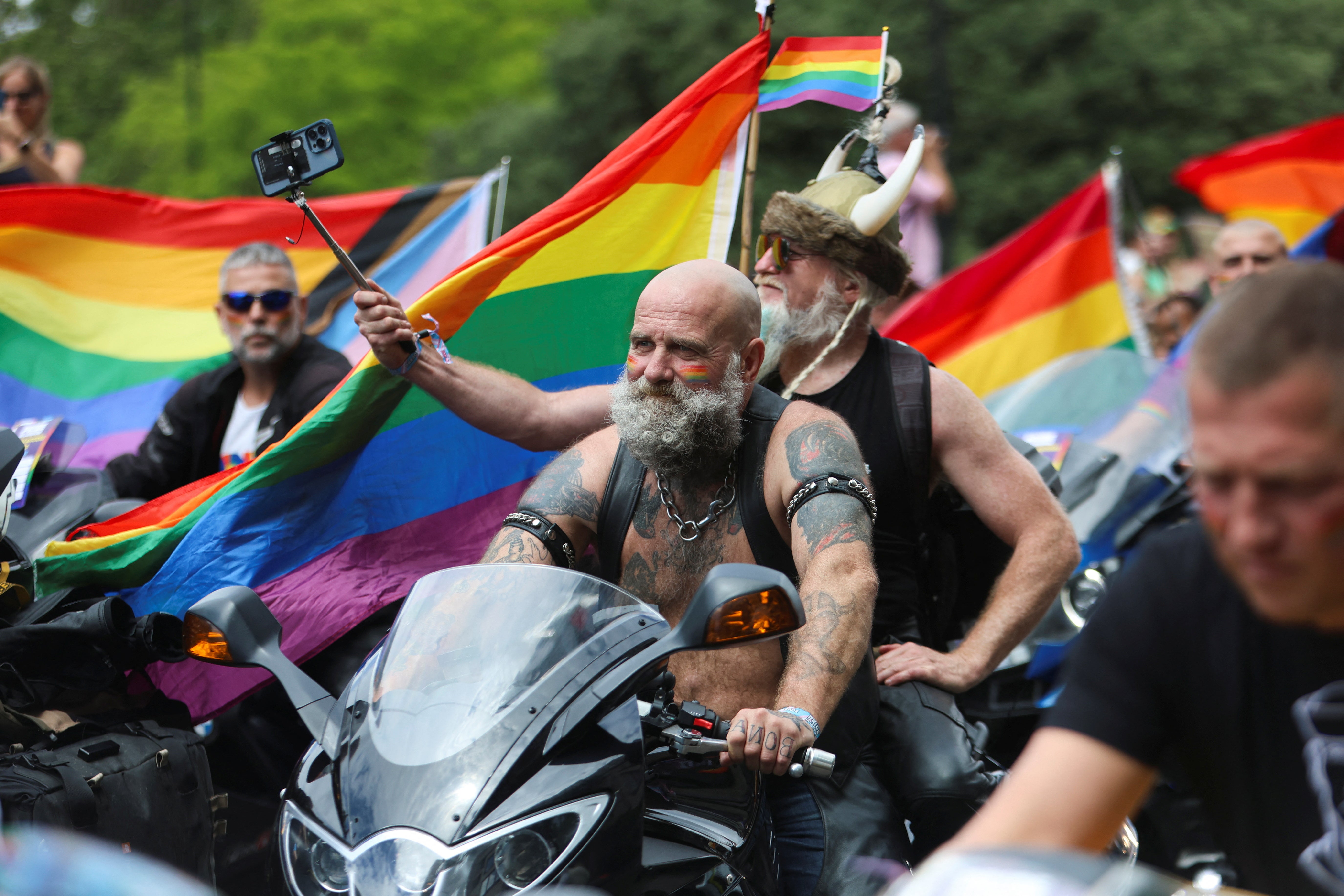 The parade began at 12pm with thousands of people watching