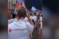 The Independent marches through London for 2023 Pride as exclusive media partner