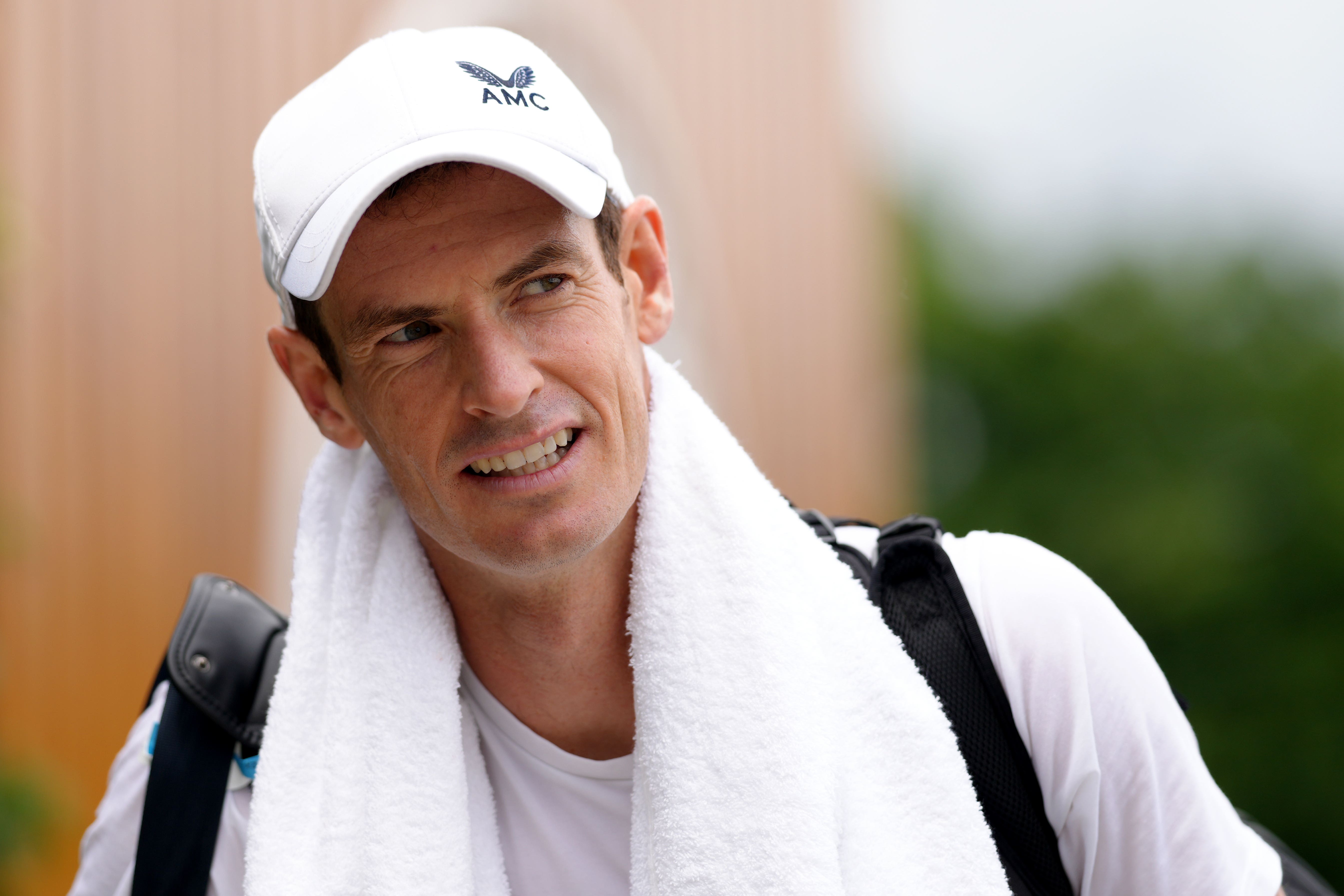 Andy Murray after practising with Novak Djokovic at Wimbledon (John Walton/PA)