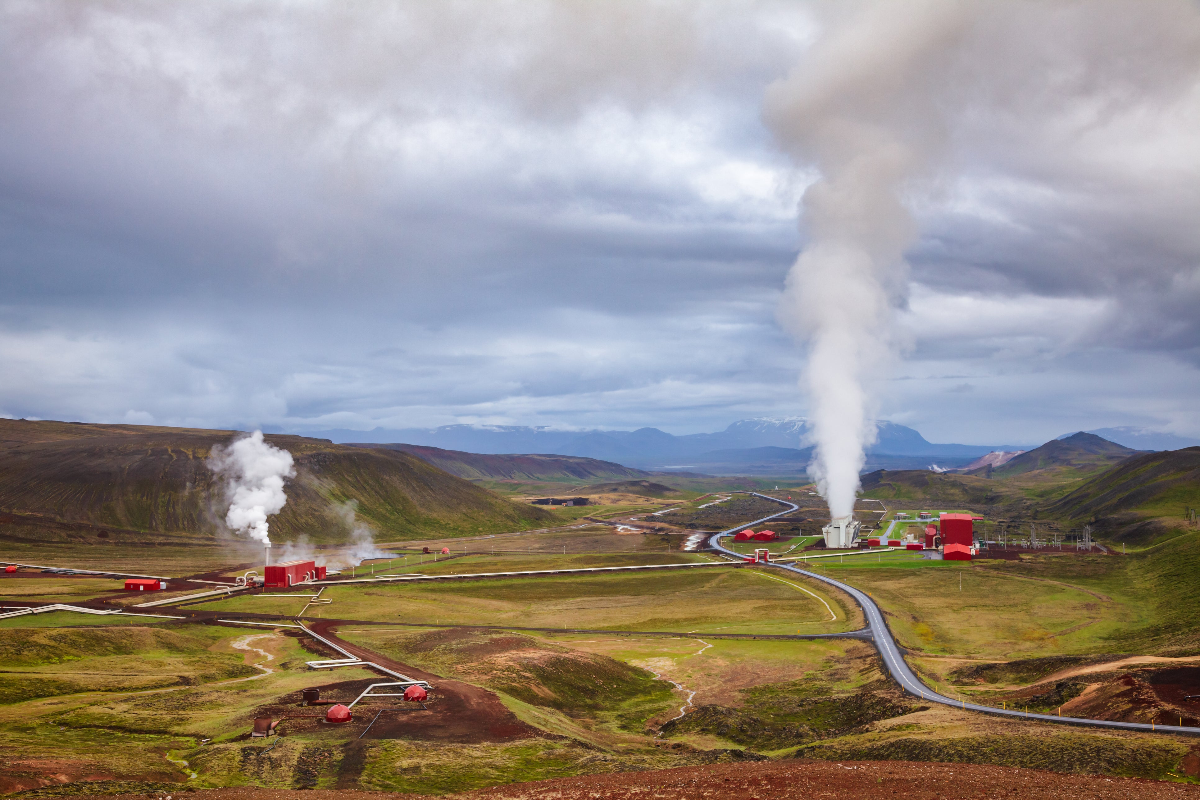 Krafla geothermal power plant in Iceland