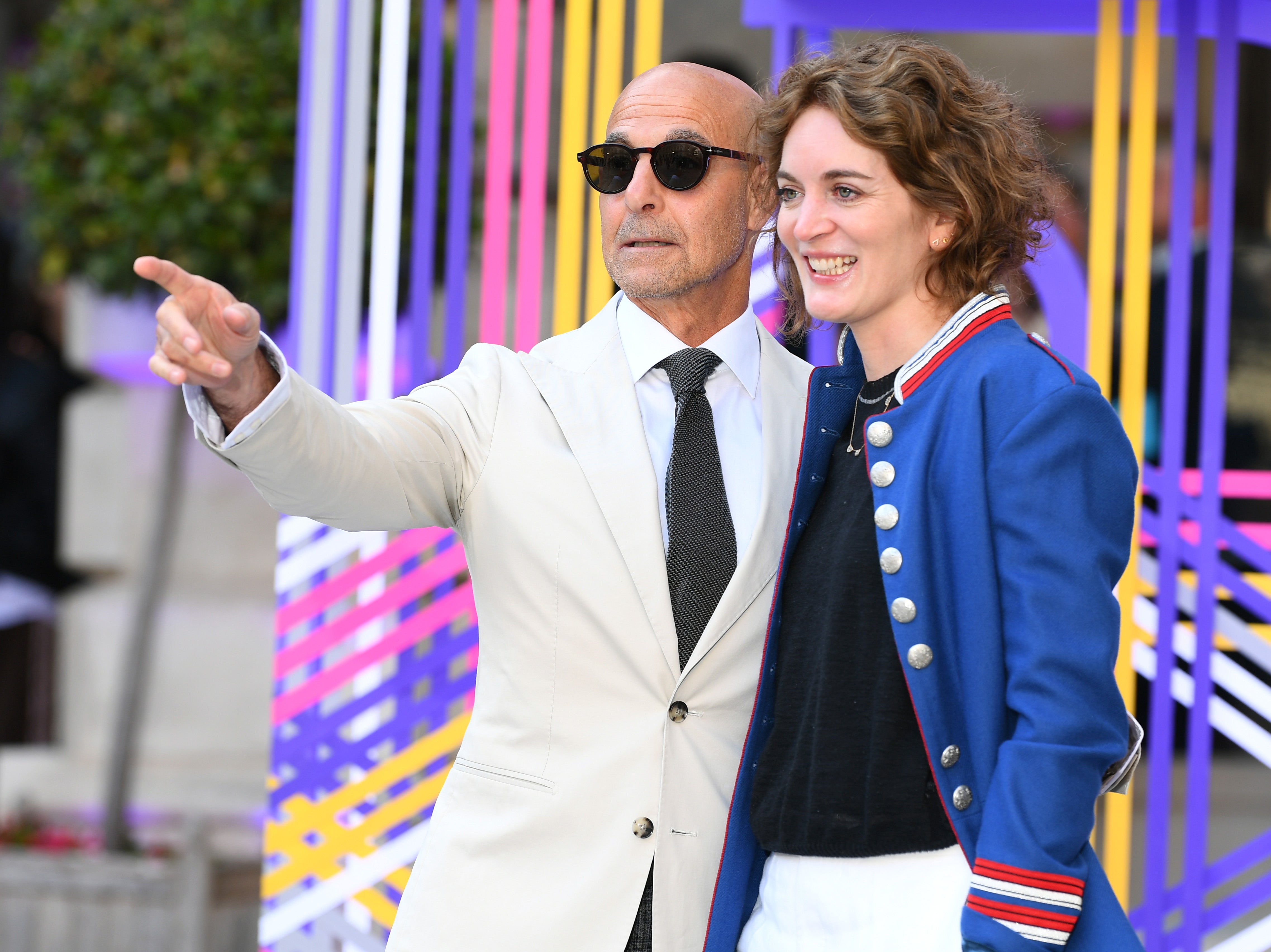 Tucci and his wife Felicity Blunt at the Royal Academy of Arts in June