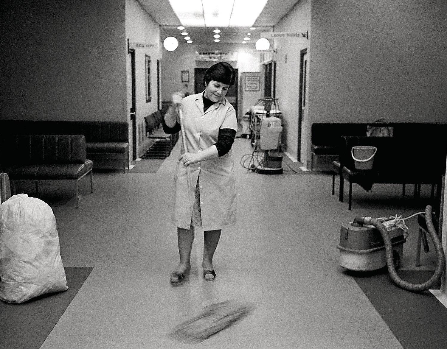 Hospital domestic worker in the 1980s