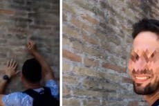 British tourist who carved name into Colosseum begs for forgiveness