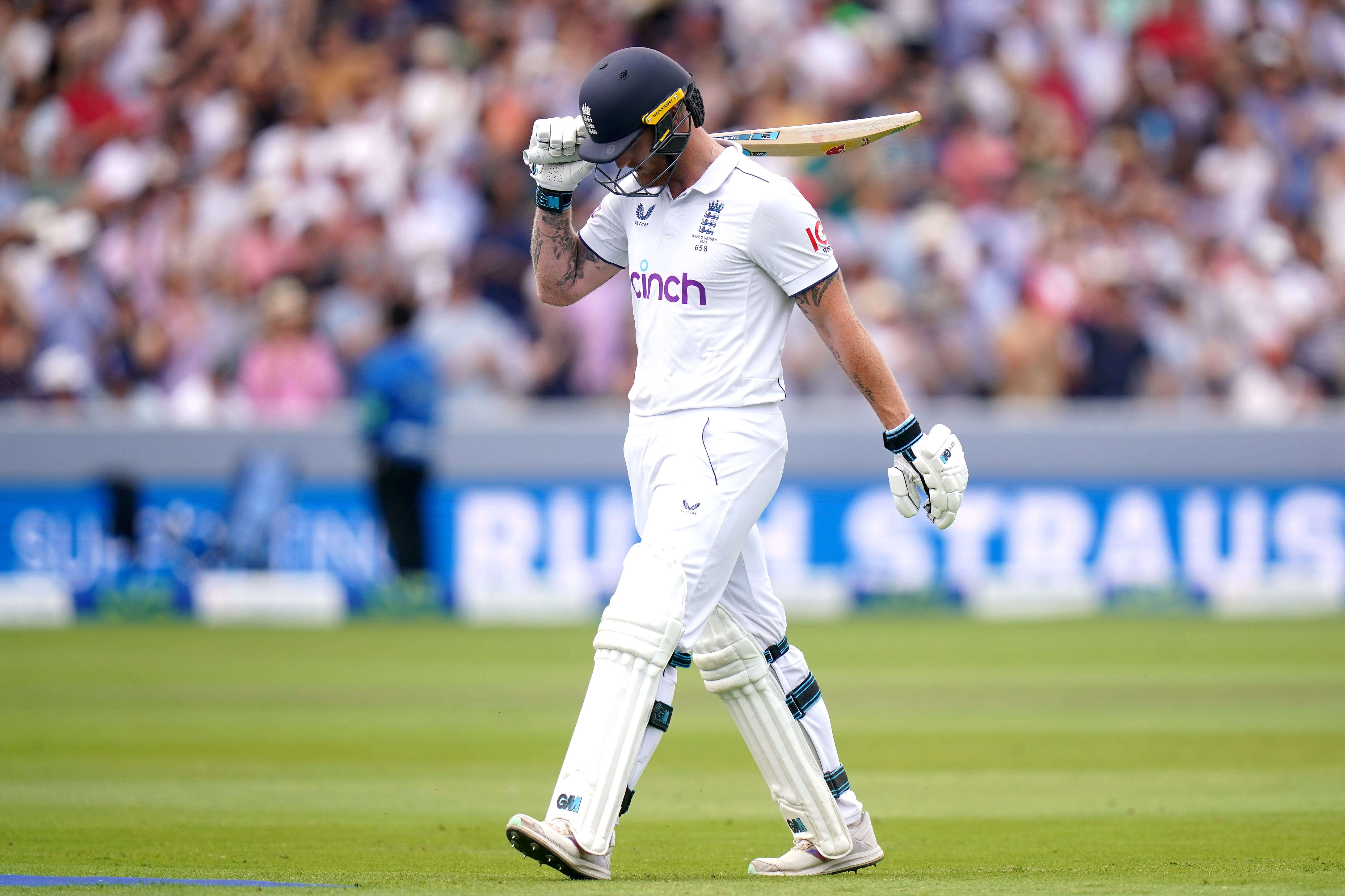 Ben Stokes appears dejected after being caught out during a dramatic fifth day of the second Ashes Test (Mike Egerton/PA)