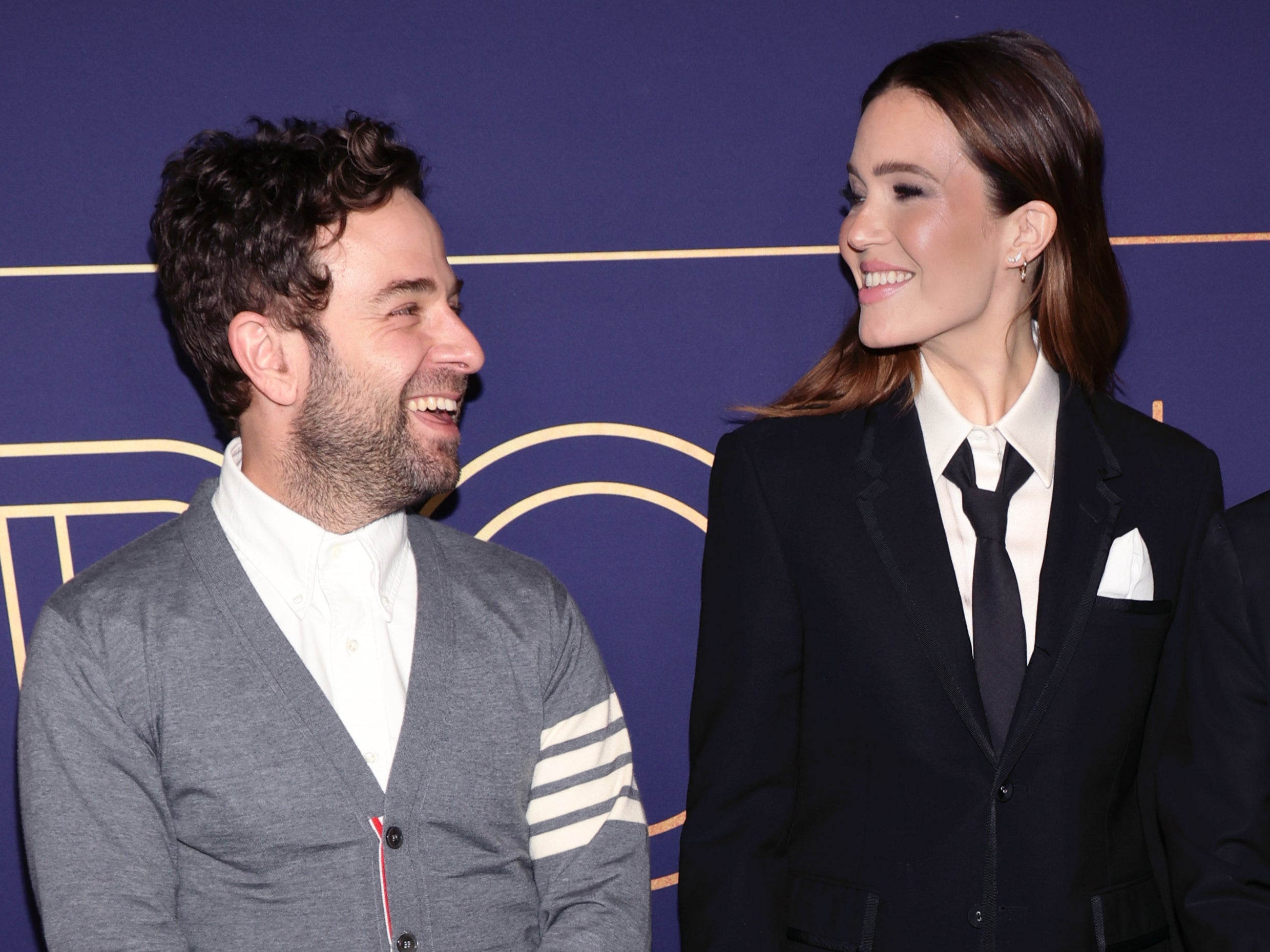 Taylor Goldsmith (L) and Mandy Moore attend the NBCU FYC House closing night music event at NBCU FYC House on May 25, 2022