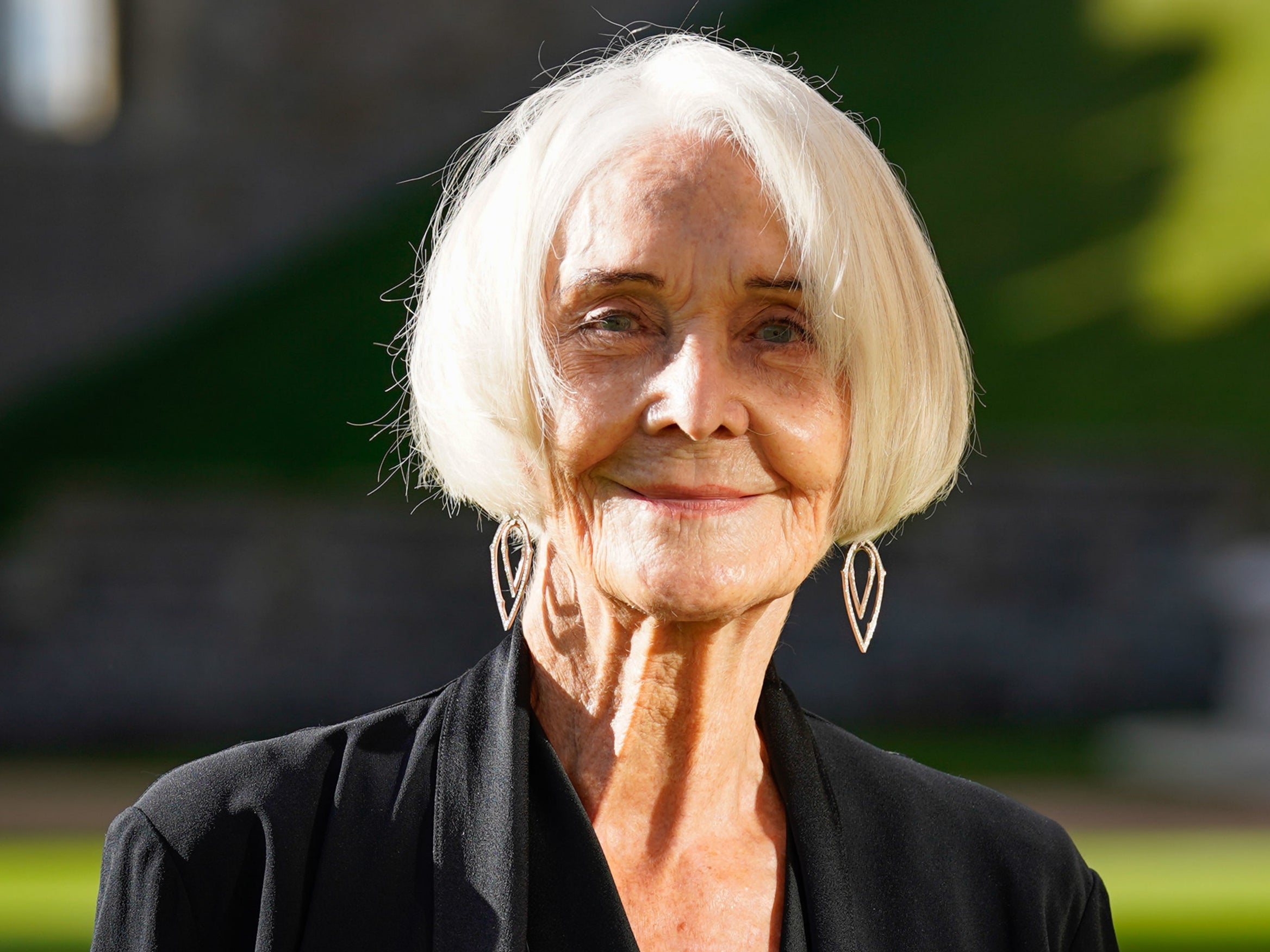 Dame Sheila Hancock after receiving her Damehood for services to Drama and to Charity at Windsor Castle on November 09, 2021