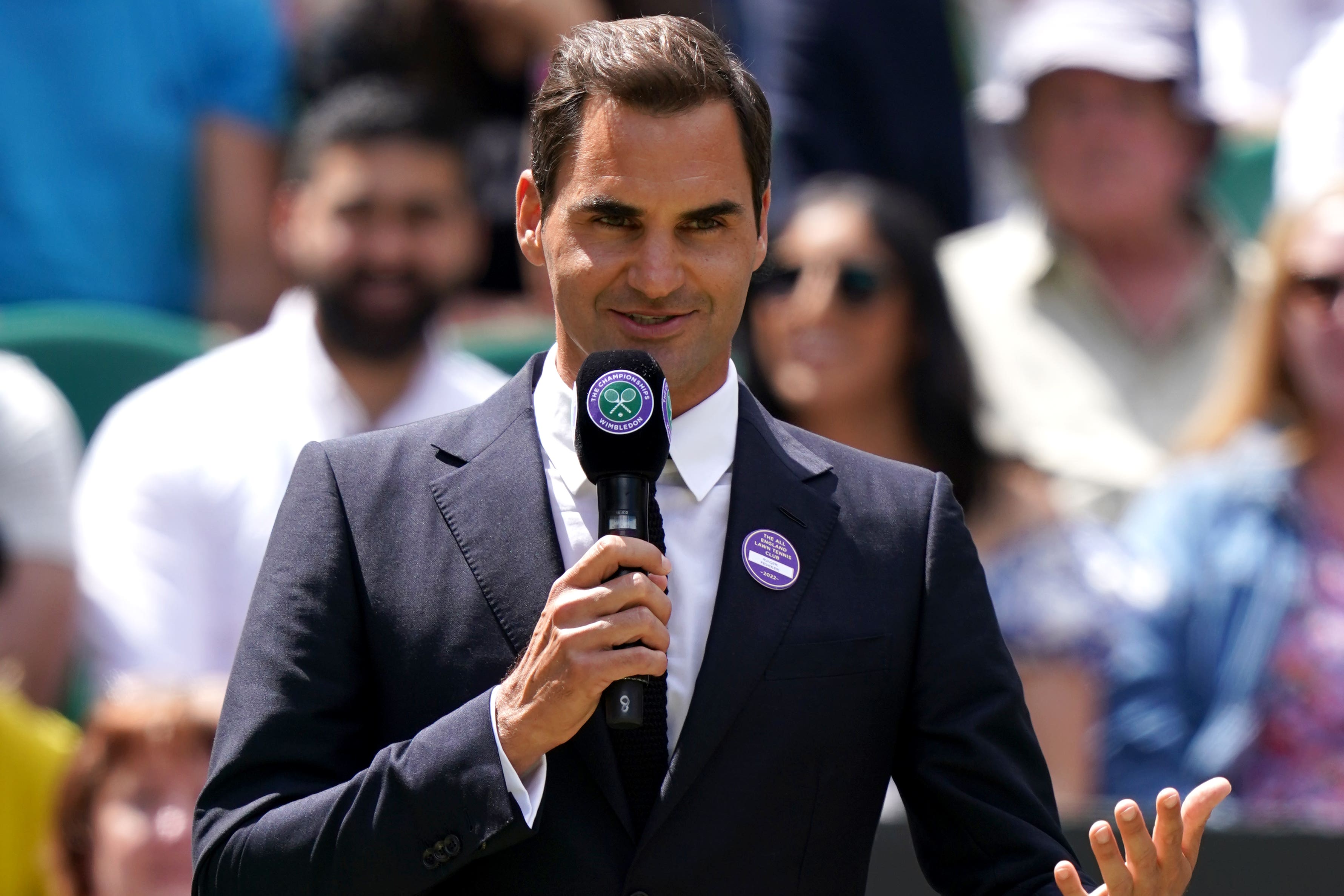 Roger Federer at the Centre Court centenary celebrations last year (John Walton/PA)