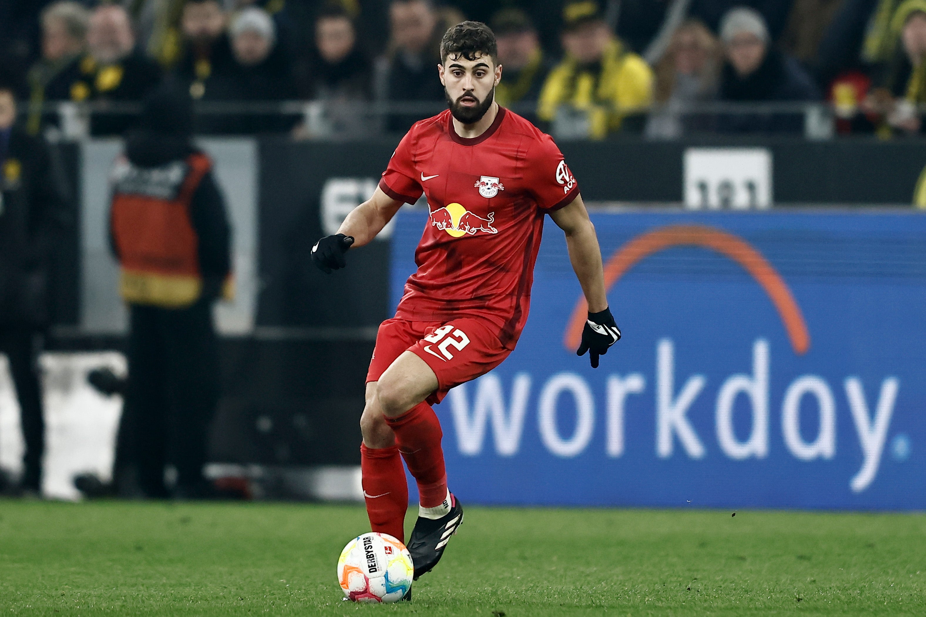 Josko Gvardiol of Leipzig runs with the ball