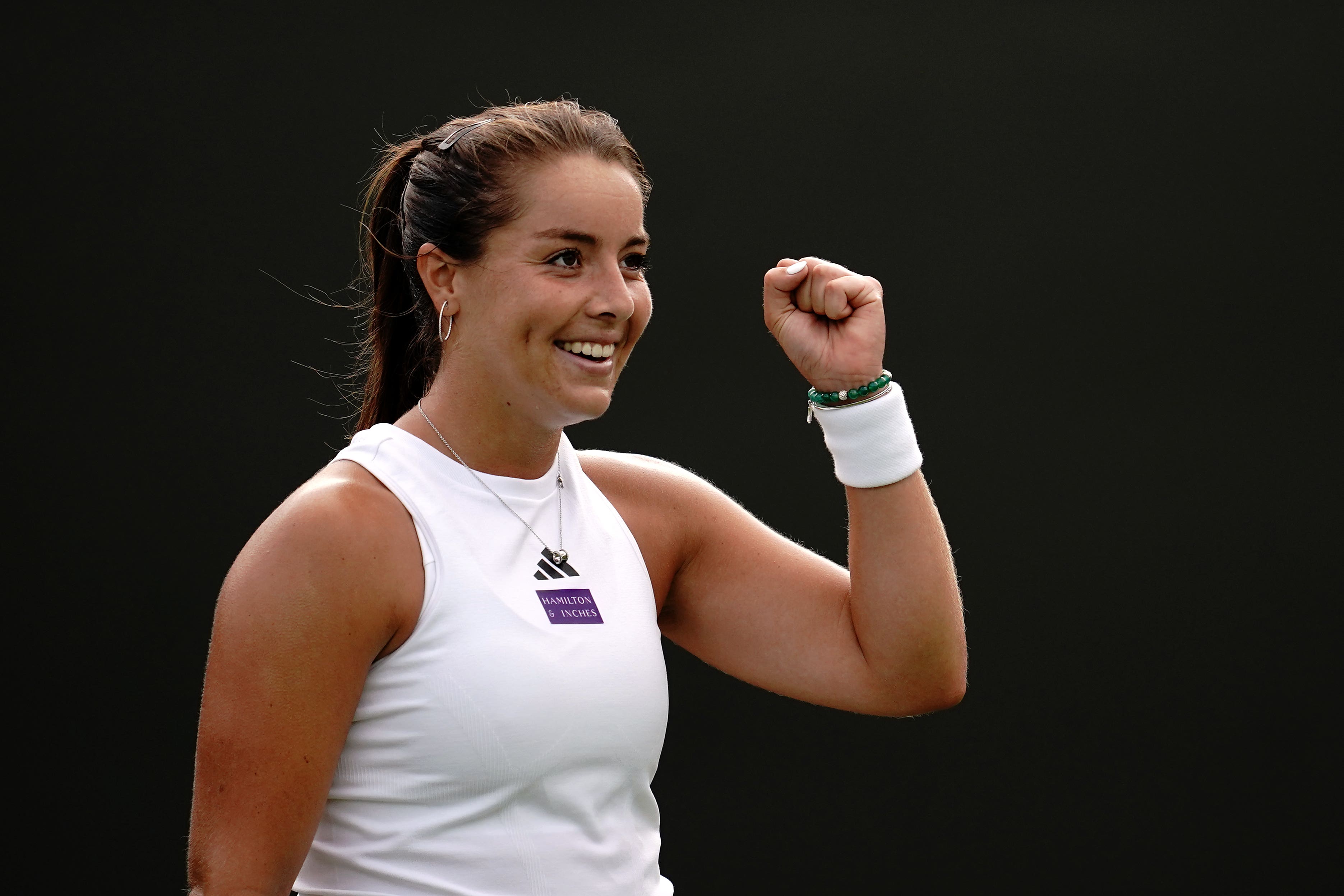 Jodie Burrage has said she will celebrate her win with Percy Pigs (Victoria Jones/PA)